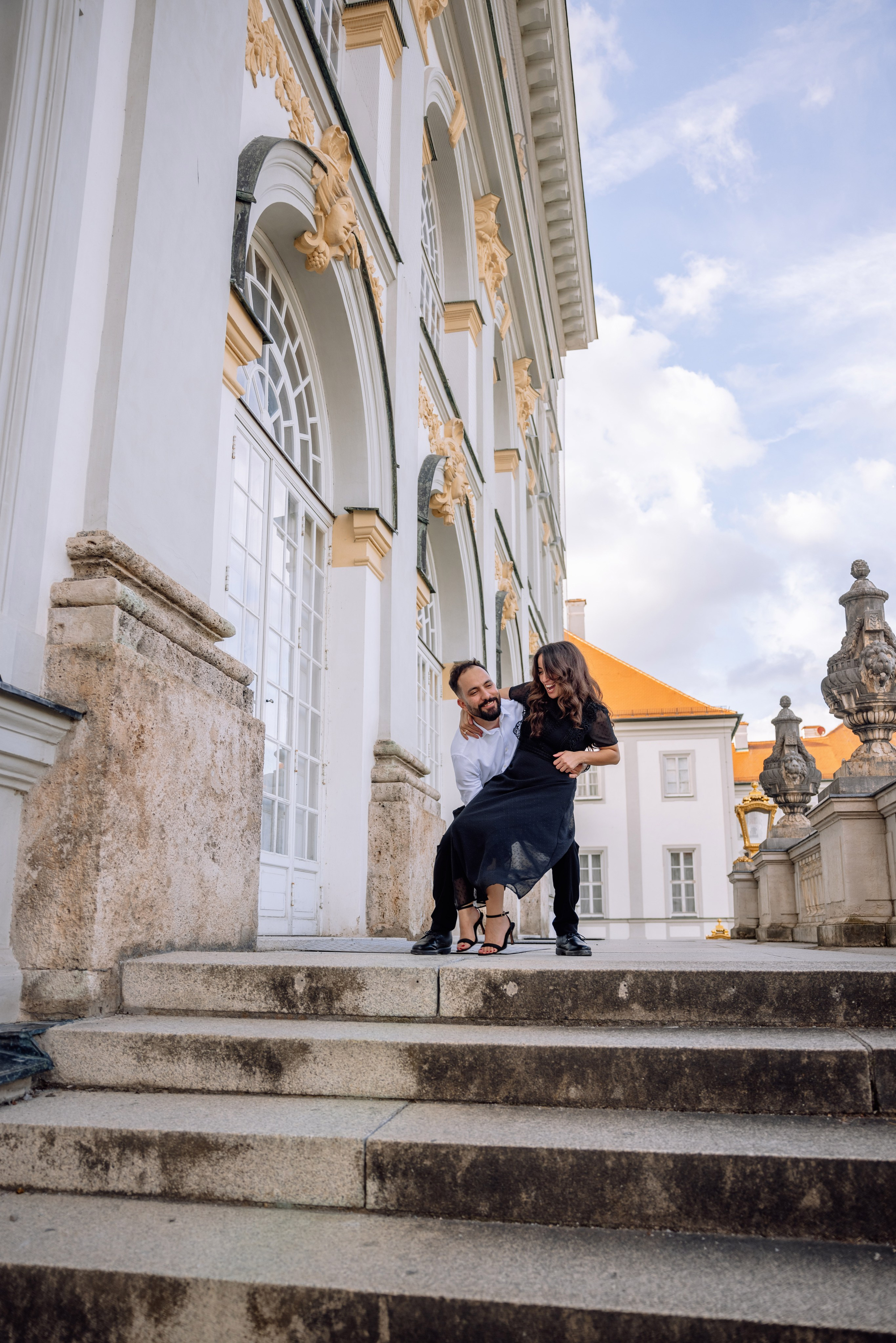 Antrag am Schloss Nymphenburg. Hochzeitsfotograf München Taufe Familienfotograf Tanja Mauke