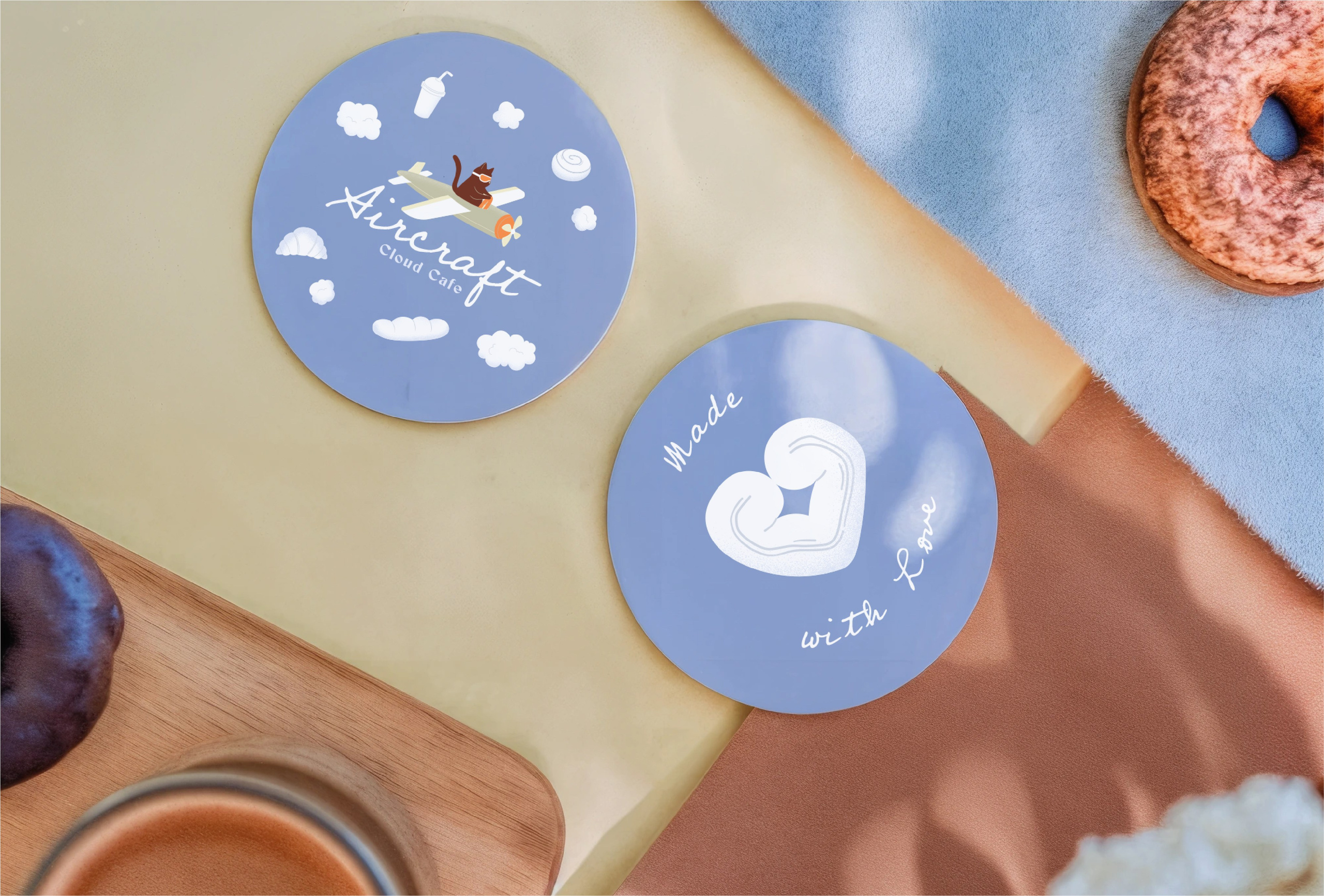 Aircraft Cloud Cafe. Helen Reveur | Illustrator & Brand Designer | Ready-Made & Custom Illustrations