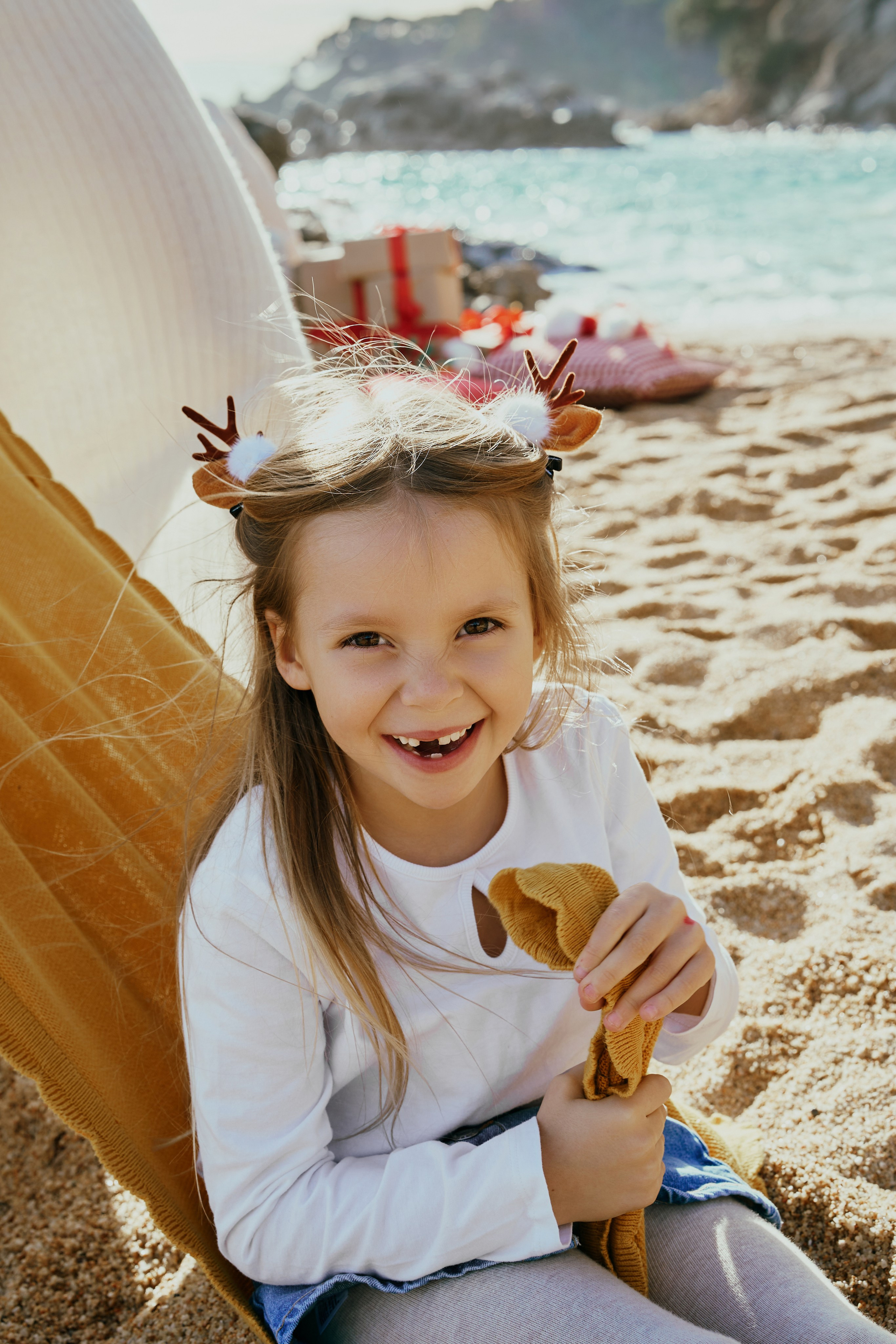 Елка на пляже. Веселая компания. Фотограф в Барселоне Жанна Захарченко