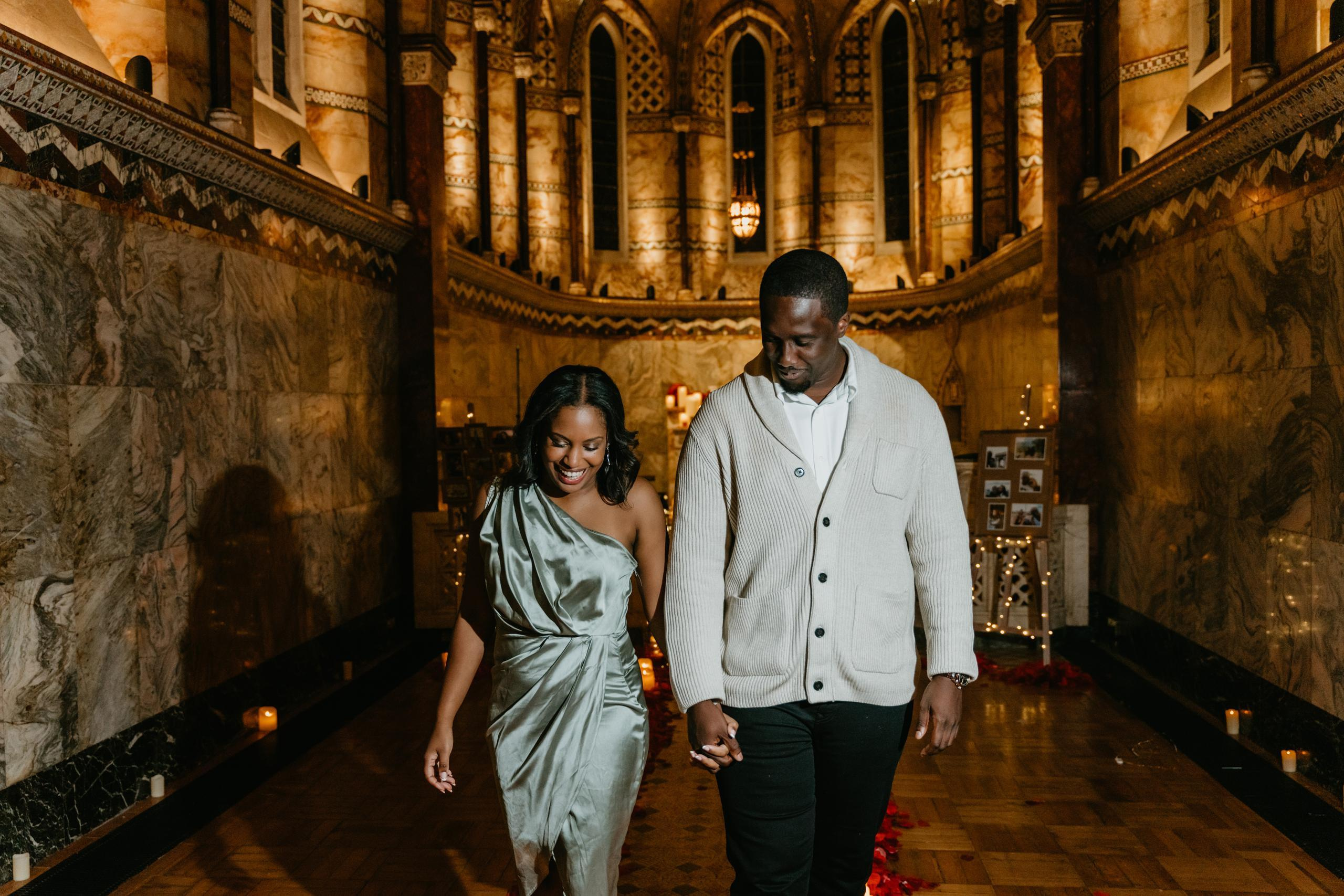 Proposal session at Fitzrovia Chapel. London Wedding Photographer|Natasha Ferreira