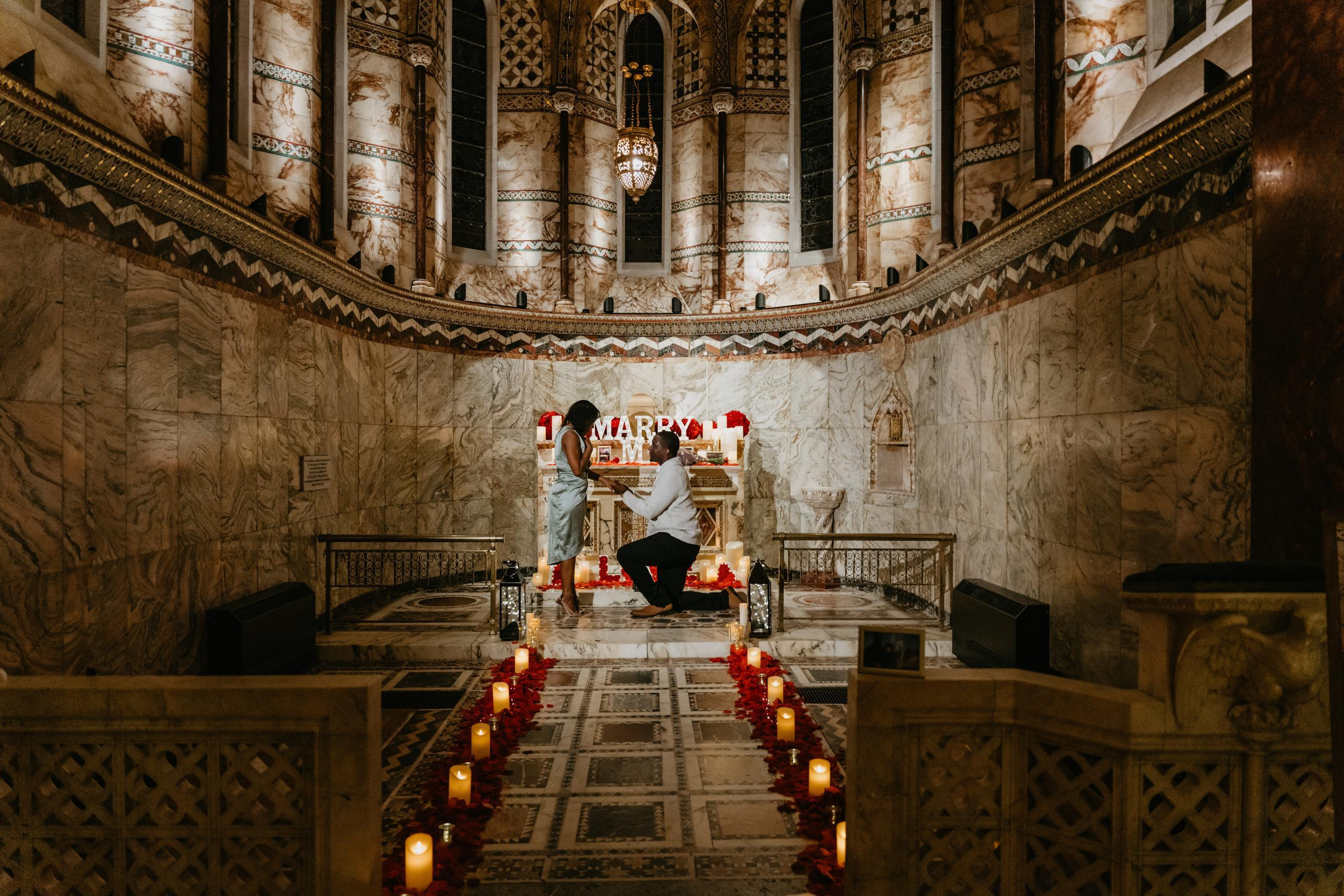 Proposal session at Fitzrovia Chapel. London Wedding Photographer|Natasha Ferreira