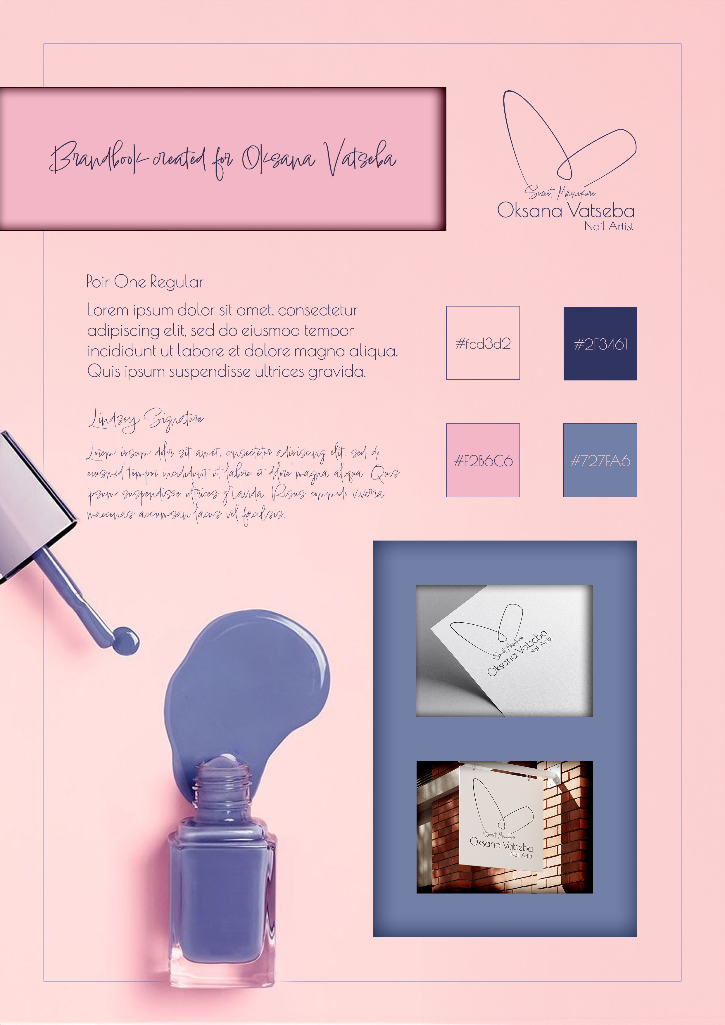 Brandbook “Sweet Manicure”. Vasyl Grygorchuk: Photography & Graphic Design