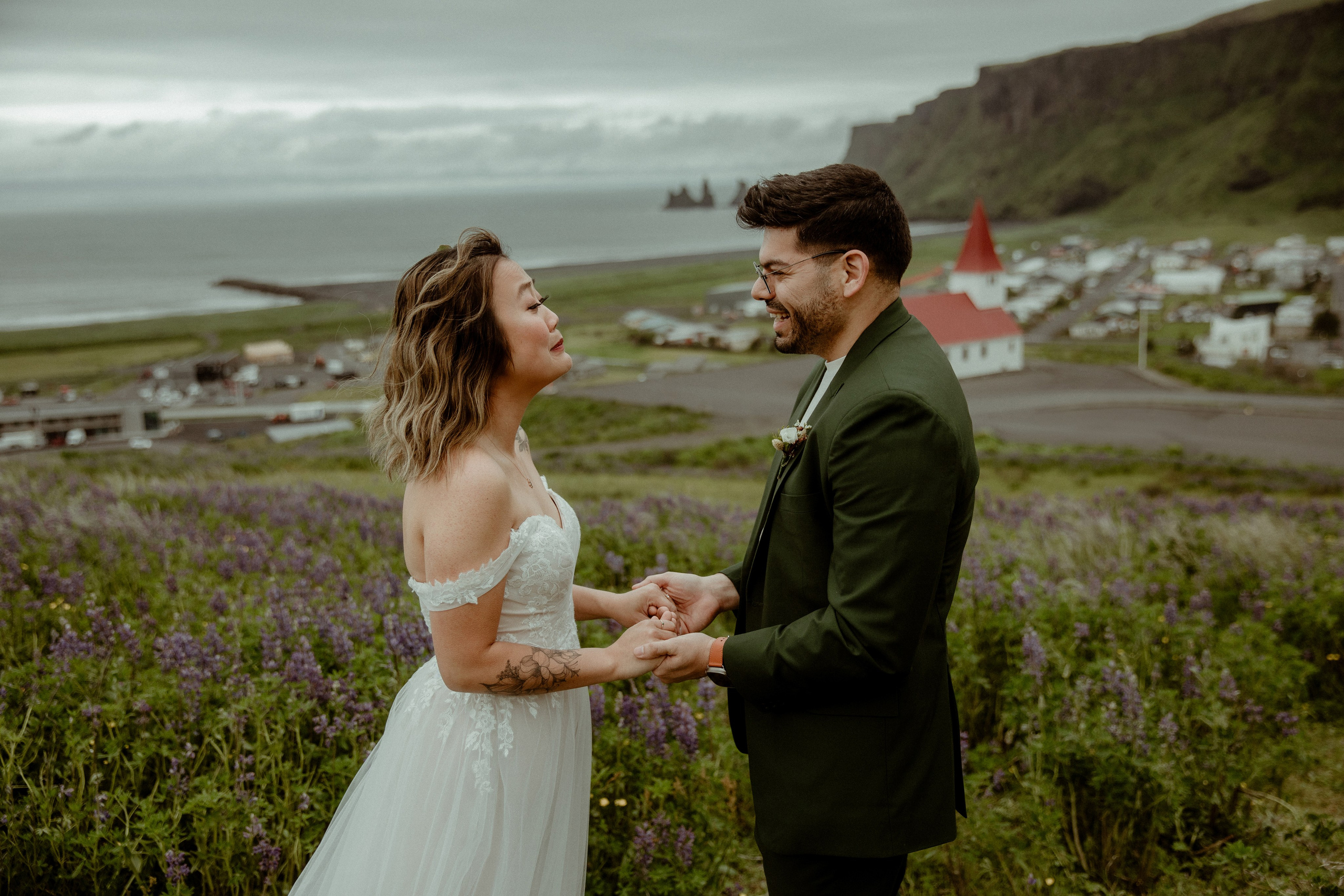 Elopement at Kvernufoss Waterfall. Iceland elopement photo and video | Nikolaichik Photo