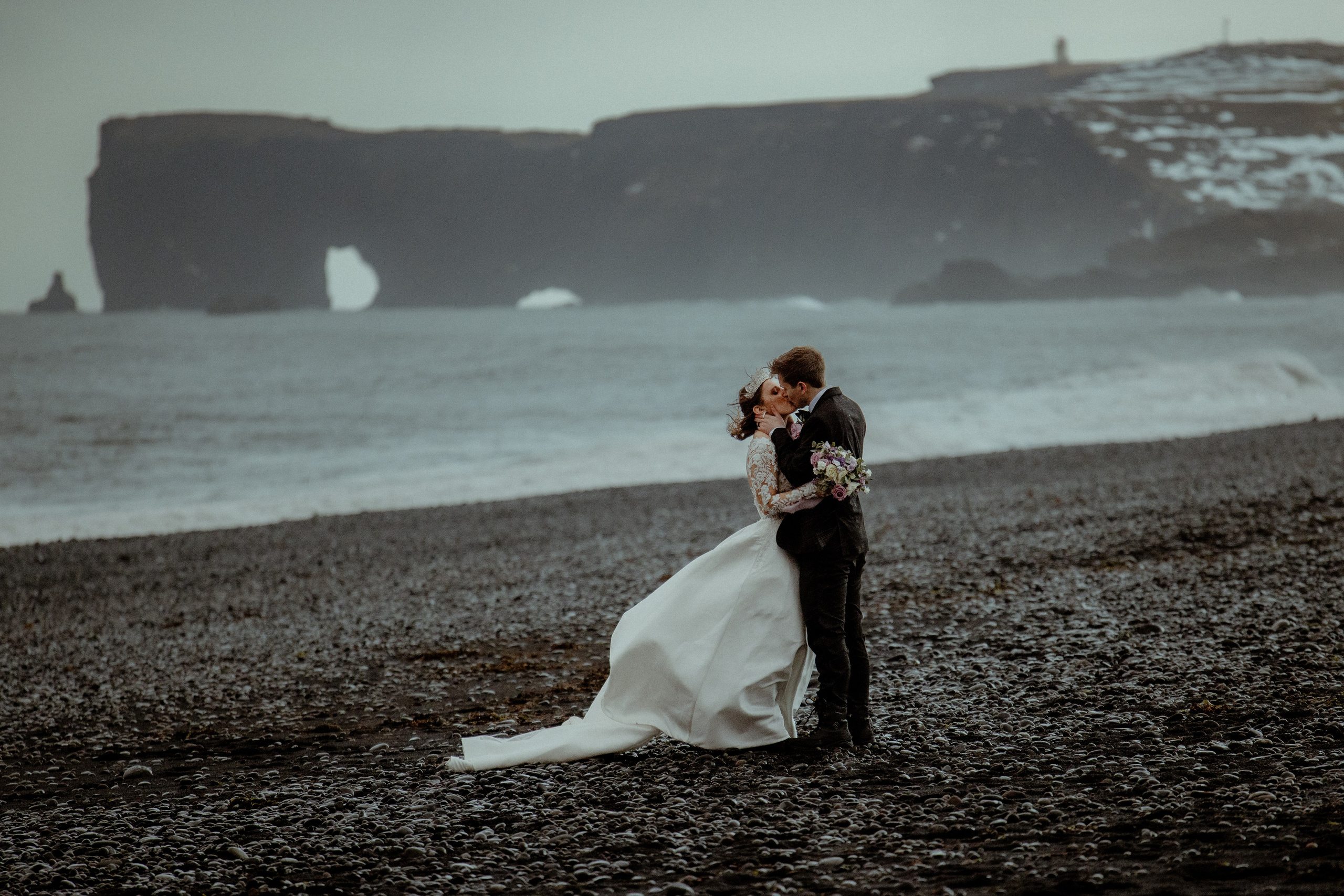 Snowy Elopement in Iceland. Iceland elopement photo and video | Nikolaichik Photo