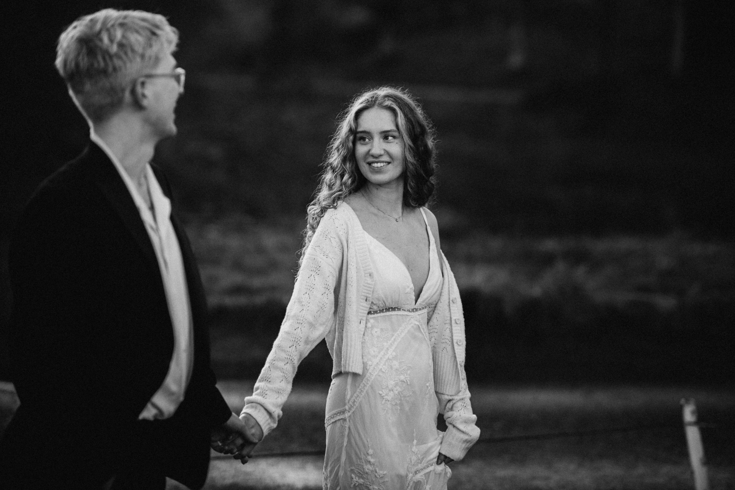 bride in white dress