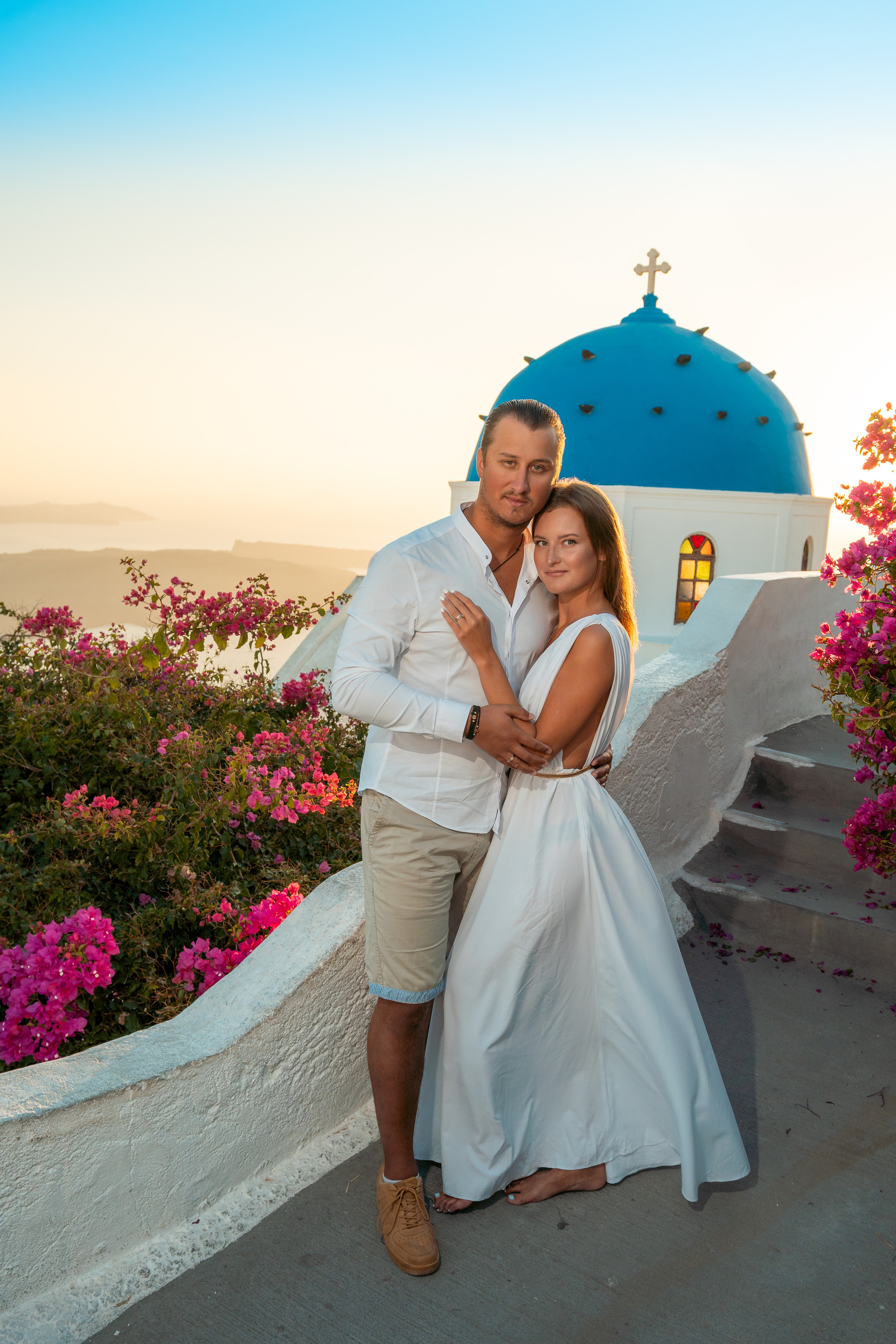 Wedding Dress (XS-XL) — Rent for  Santorini Photoshoot Gown. Photographer in Santorini SokoLOVE Alex| Flying Dress Santorini