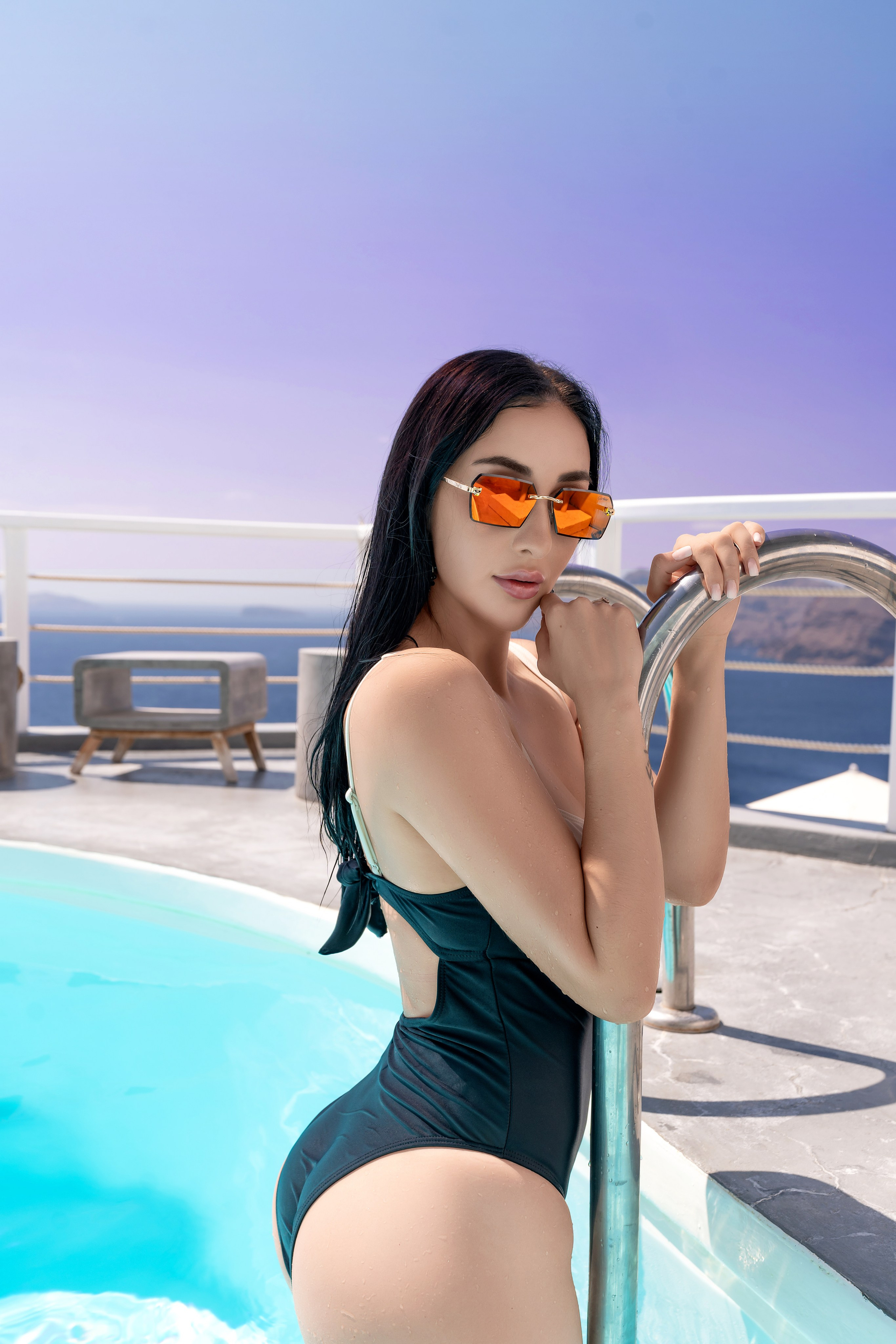 "Take your photoshoot to the next level with a poolside session in Santorini. The picturesque waters, combined with Santorini's dramatic scenery, make for the most enchanting and luxurious setting. Let Sokolove bring your dream photoshoot to life"