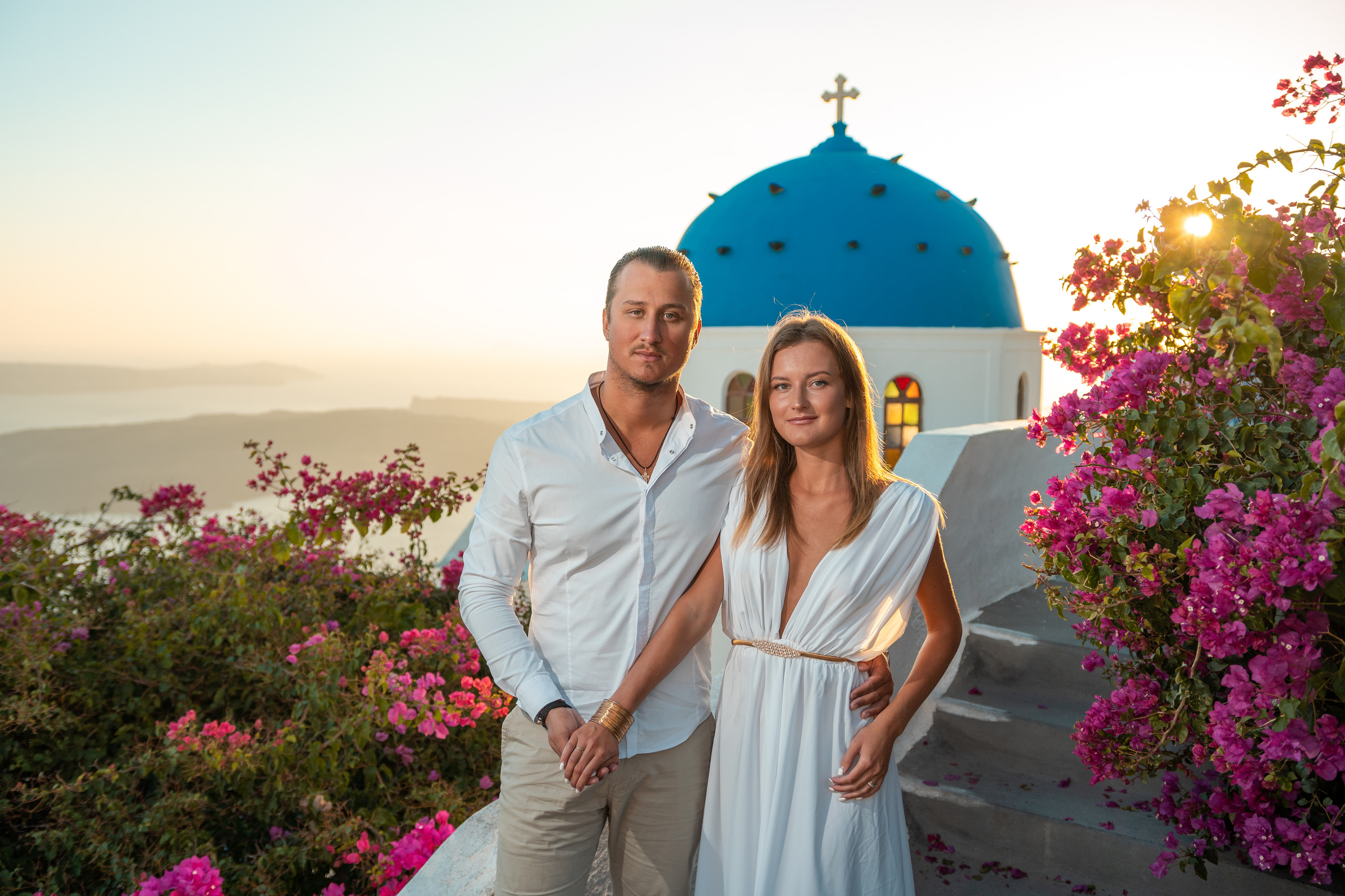 Wedding Dress (XS-XL) — Rent for  Santorini Photoshoot Gown. Photographer in Santorini SokoLOVE Alex| Flying Dress Santorini