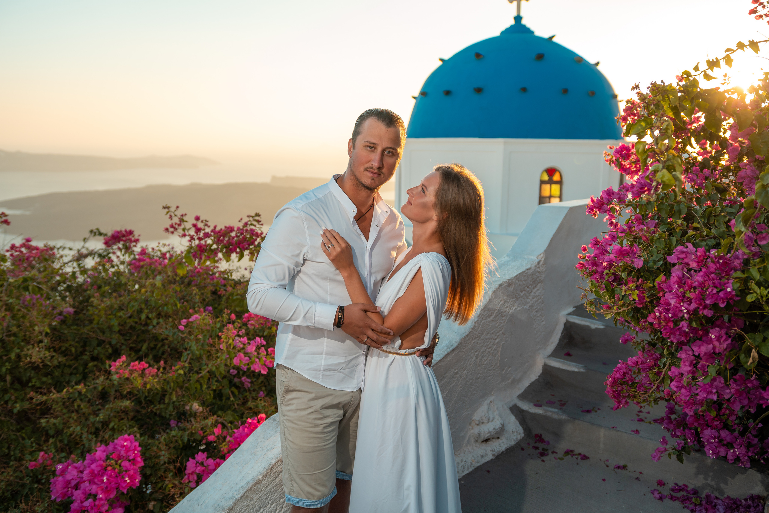 Wedding Dress (XS-XL) — Rent for  Santorini Photoshoot Gown. Photographer in Santorini SokoLOVE Alex| Flying Dress Santorini