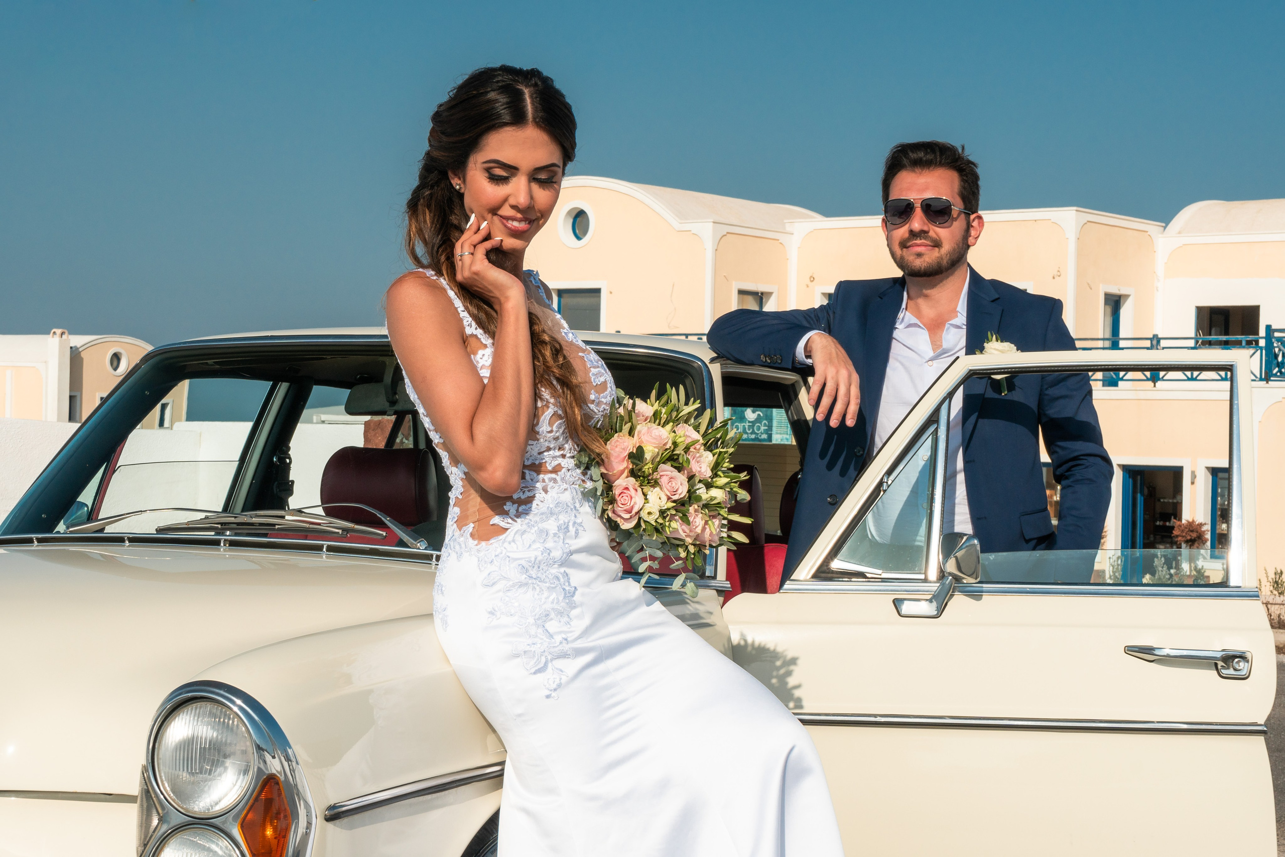 Wedding photographer. Photographer in Santorini SokoLOVE Alex| Flying Dress Santorini