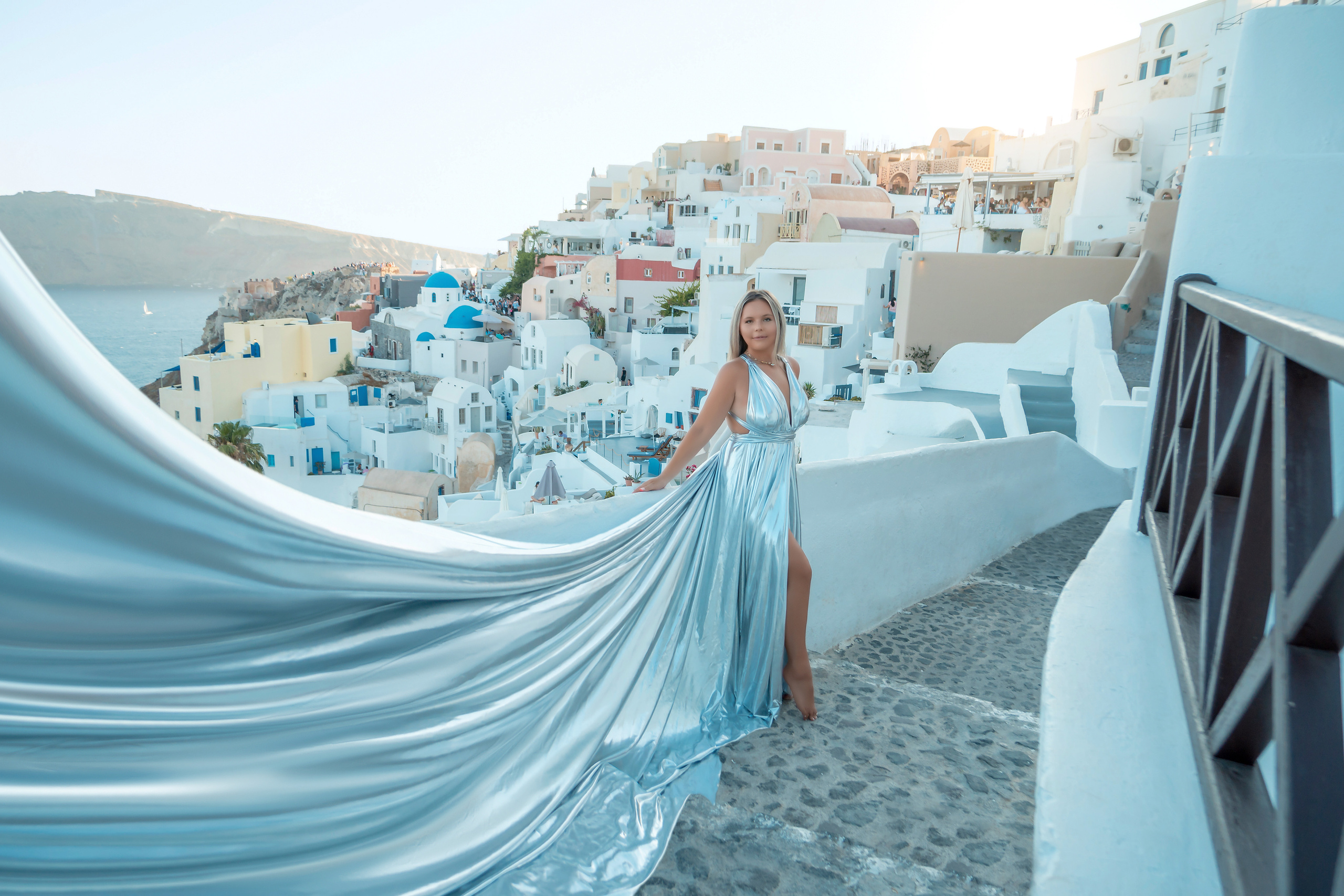 Rent Silver Infinity Bare Back Dress XS-XL for Stunning Santorini Photoshoots by Sokolove"Rent the elegant Silver Infinity Bare Back Dress in XS-XL for your Santorini photoshoot. Perfect for solo or couple sessions, this dress is designed to flow gracefully in the breeze. Captured by Sokolove Photographer, these photos will showcase your beauty amidst Santorini's breathtaking scenery."