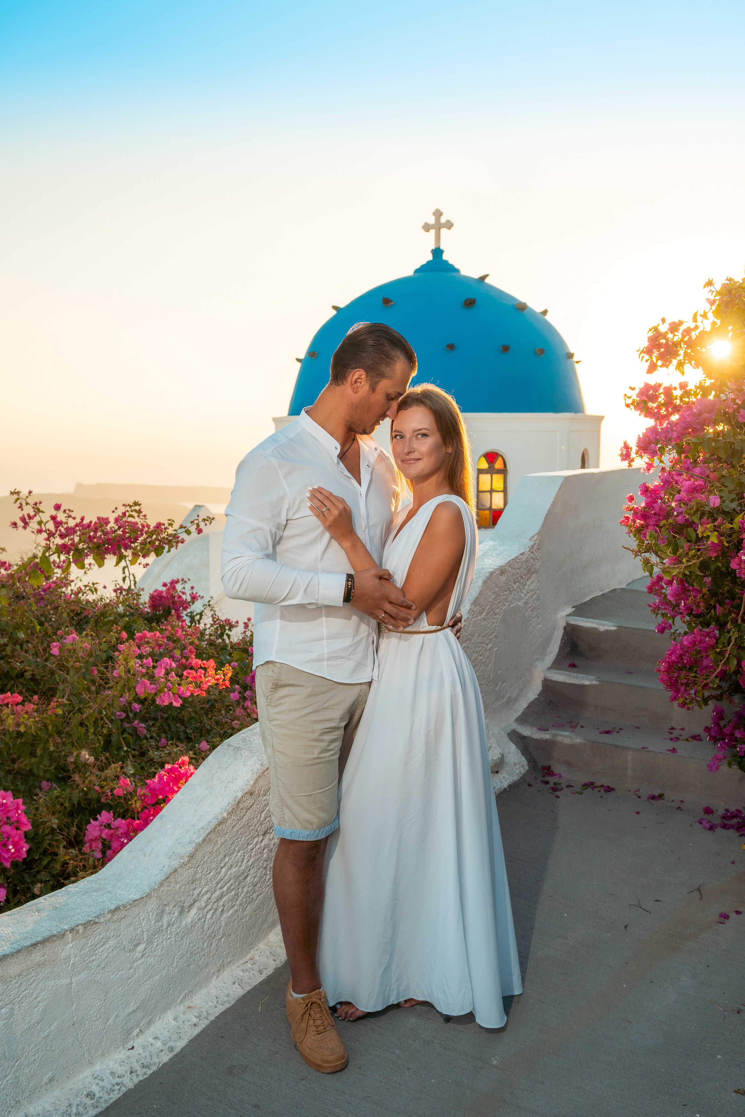 Wedding Dress (XS-XL) — Rent for  Santorini Photoshoot Gown. Photographer in Santorini SokoLOVE Alex| Flying Dress Santorini
