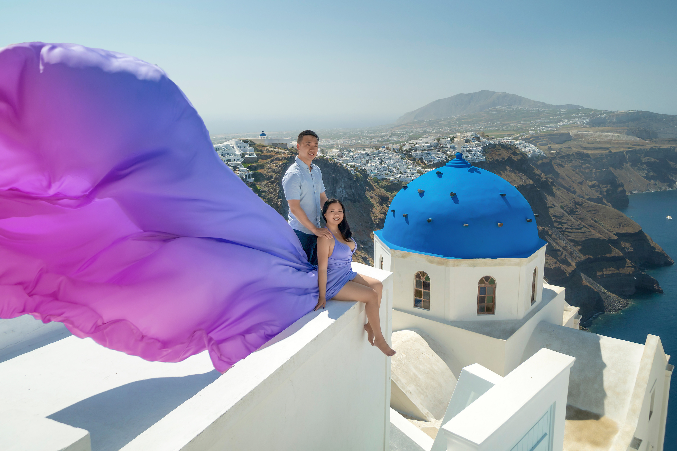 Photoshoot in Imerovigli, Santorini