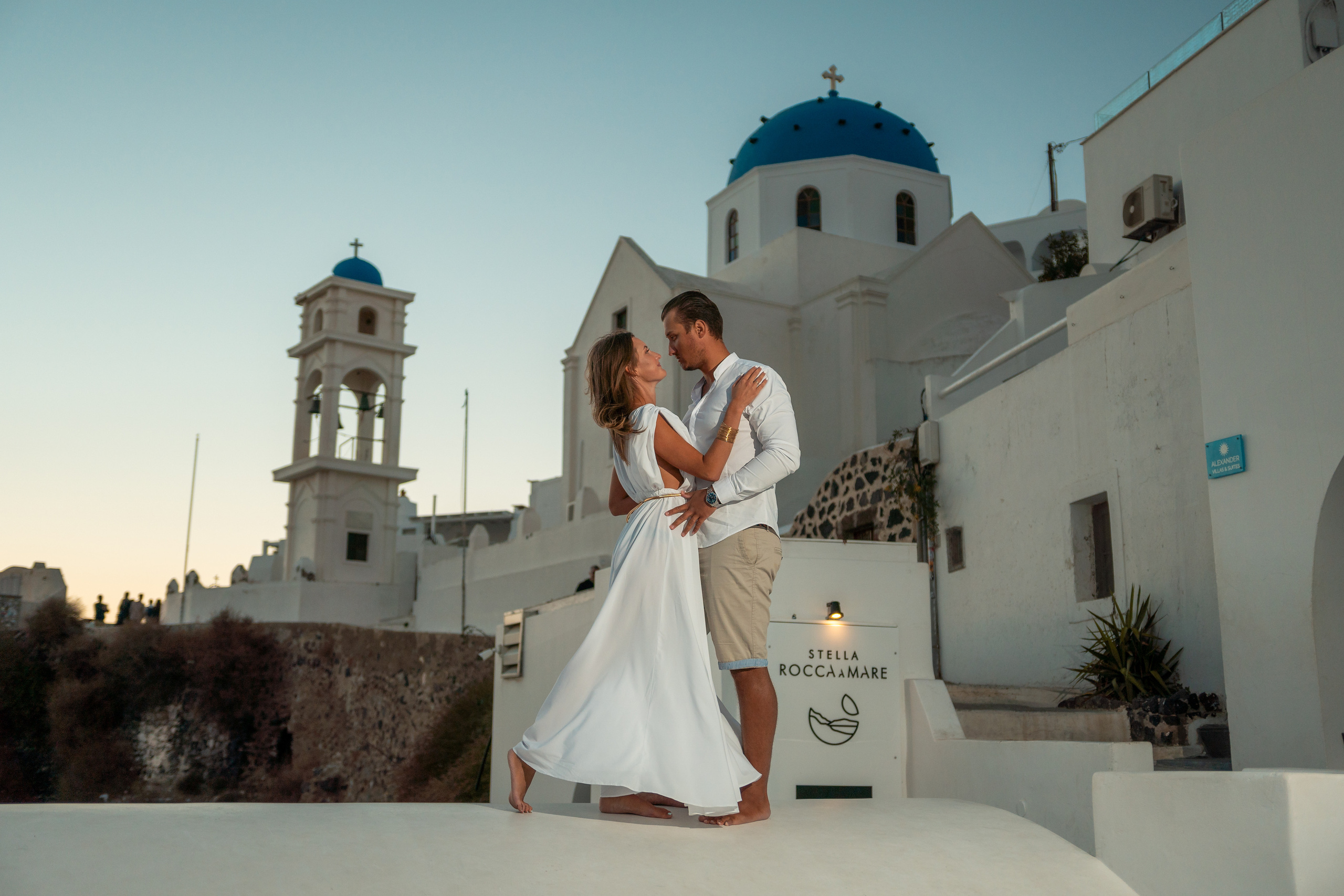 Wedding Dress (XS-XL) — Rent for  Santorini Photoshoot Gown. Photographer in Santorini SokoLOVE Alex| Flying Dress Santorini