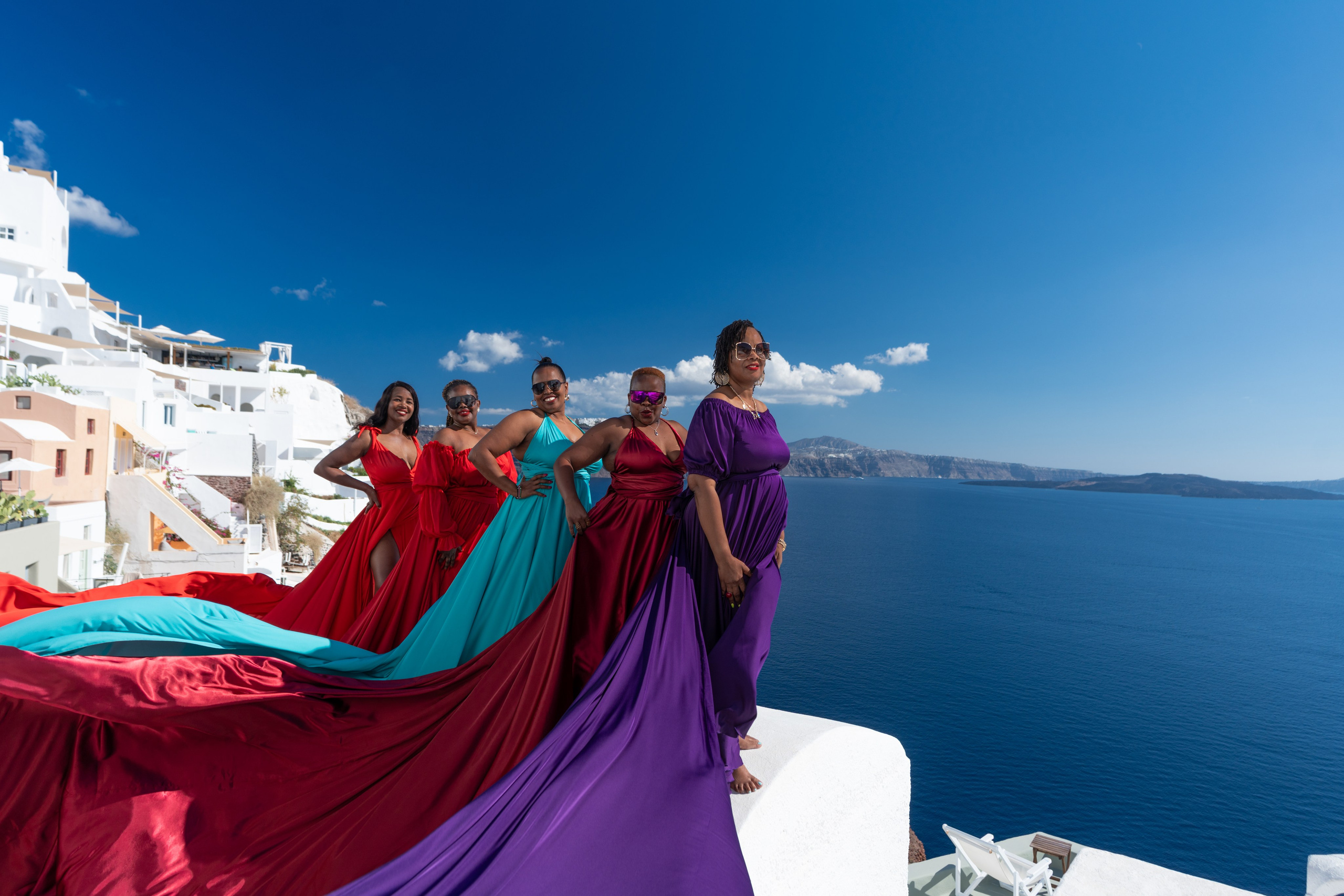 Flying Dress  Santorini. Photographer in Santorini SokoLOVE Alex| Flying Dress Santorini