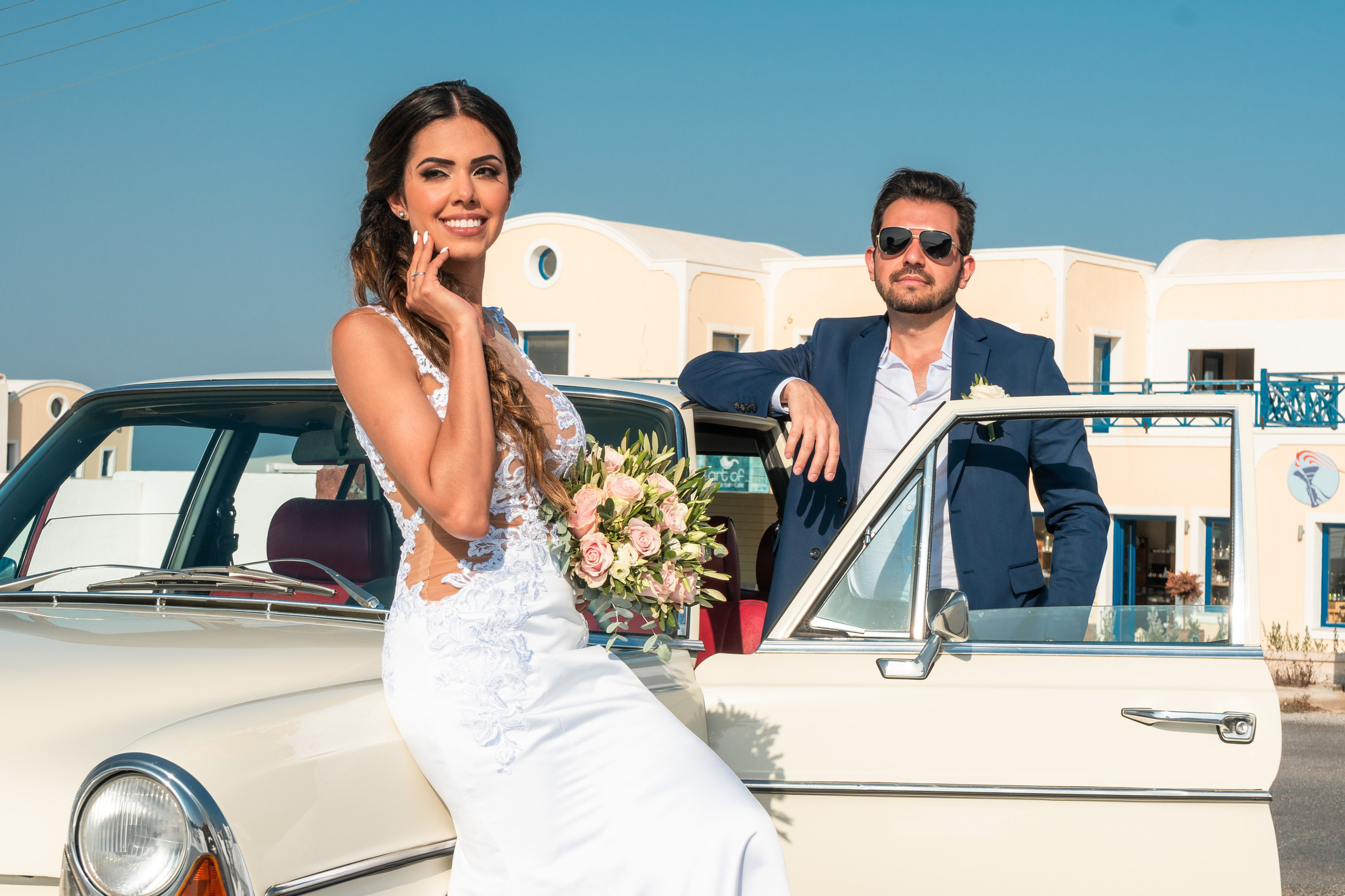 Wedding photographer. Photographer in Santorini SokoLOVE Alex| Flying Dress Santorini