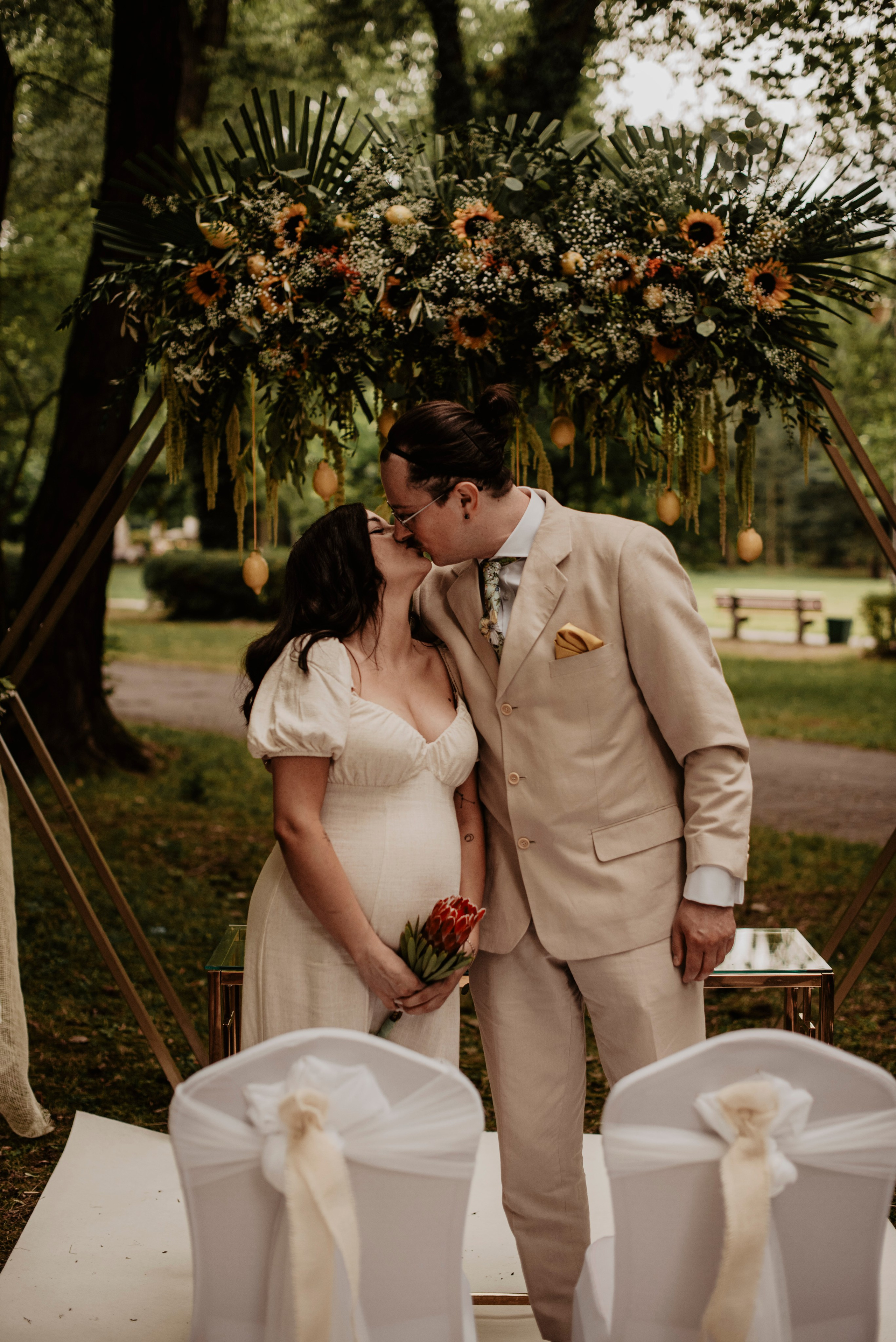 Plenerowy ślub Natalii i Krzysztofa w Restauracji - Patio Park Katowice. Bałanda Fotografia – Sesje Kobiece, Rodzinne, Miłosne, Reportaże | Katowice Śląsk