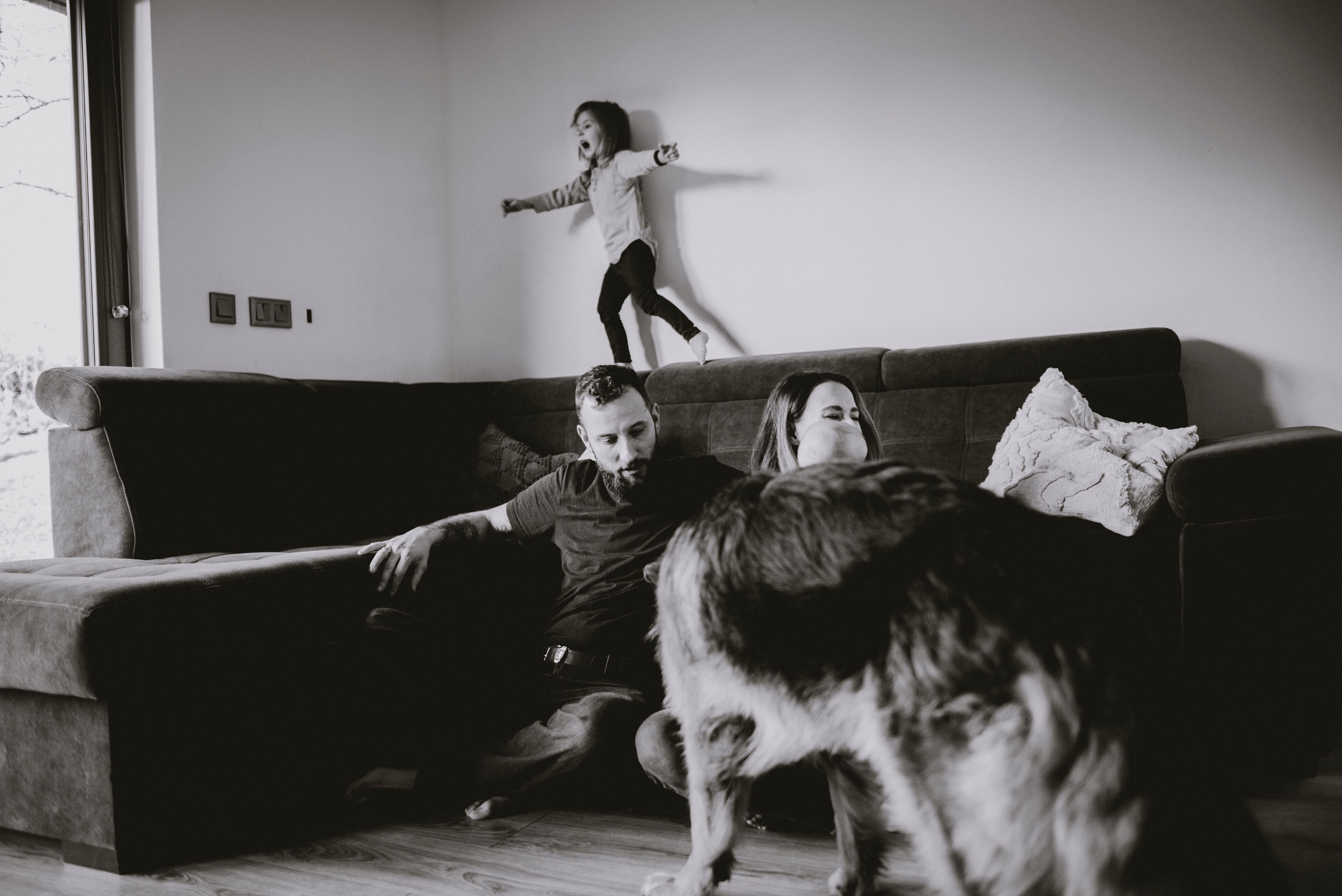 Domowa sesja.Aneta, Andrzej, Inka i Nela. Bałanda Fotografia – Sesje Kobiece, Rodzinne, Miłosne, Reportaże | Katowice Śląsk