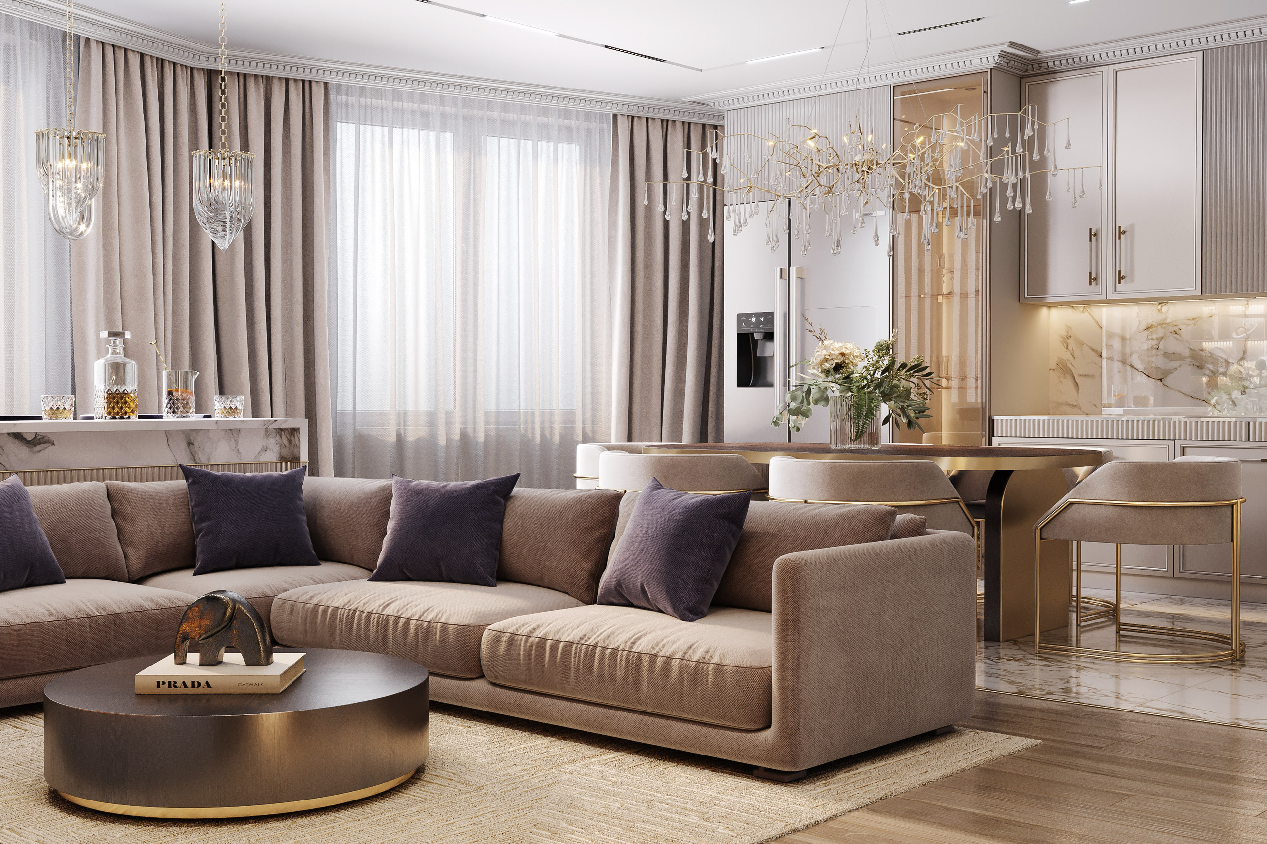 ЖК ЦАРСКАЯ ПЛОЩАДЬ 87 м². Студия Интерьерного Дизайна Artis Interiors