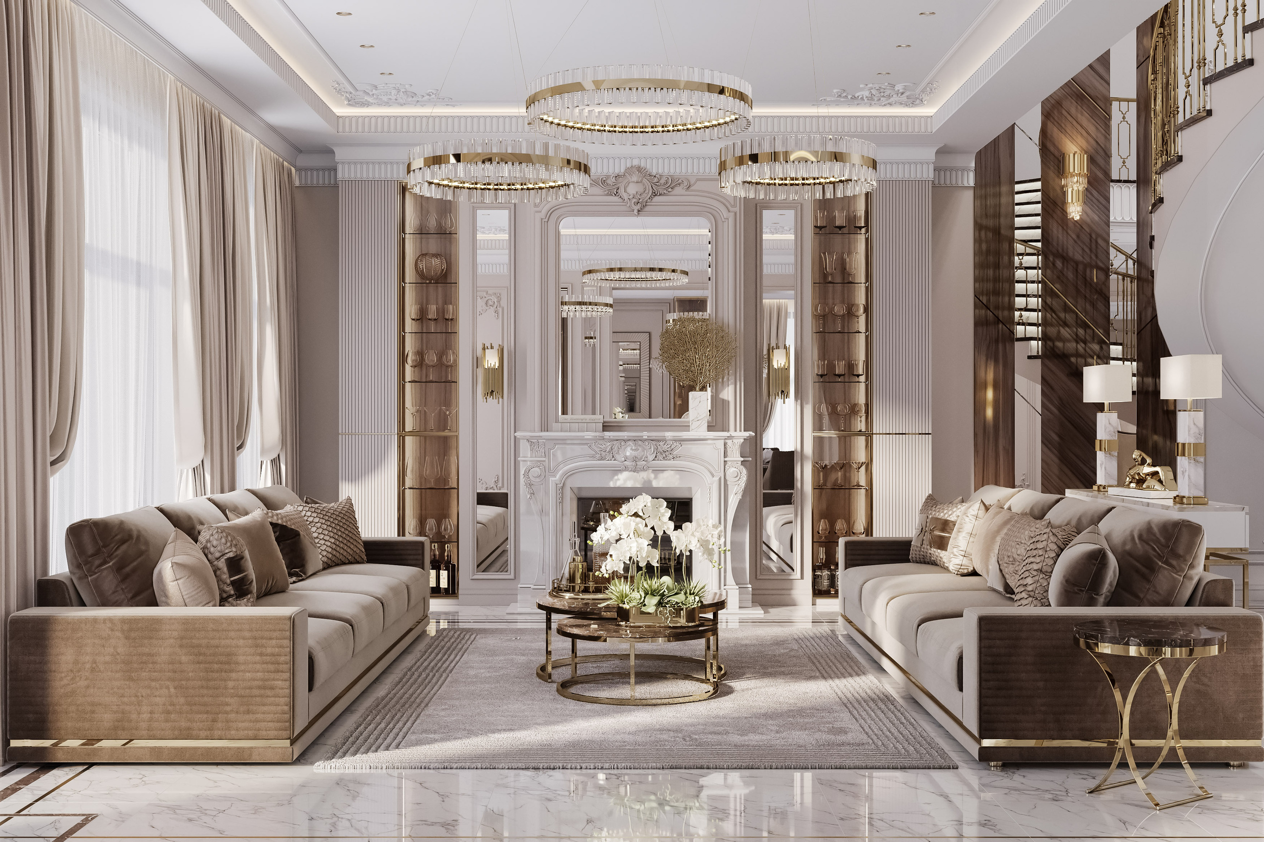 РУБЛЁВКА 500 м². Студия Интерьерного Дизайна Artis Interiors