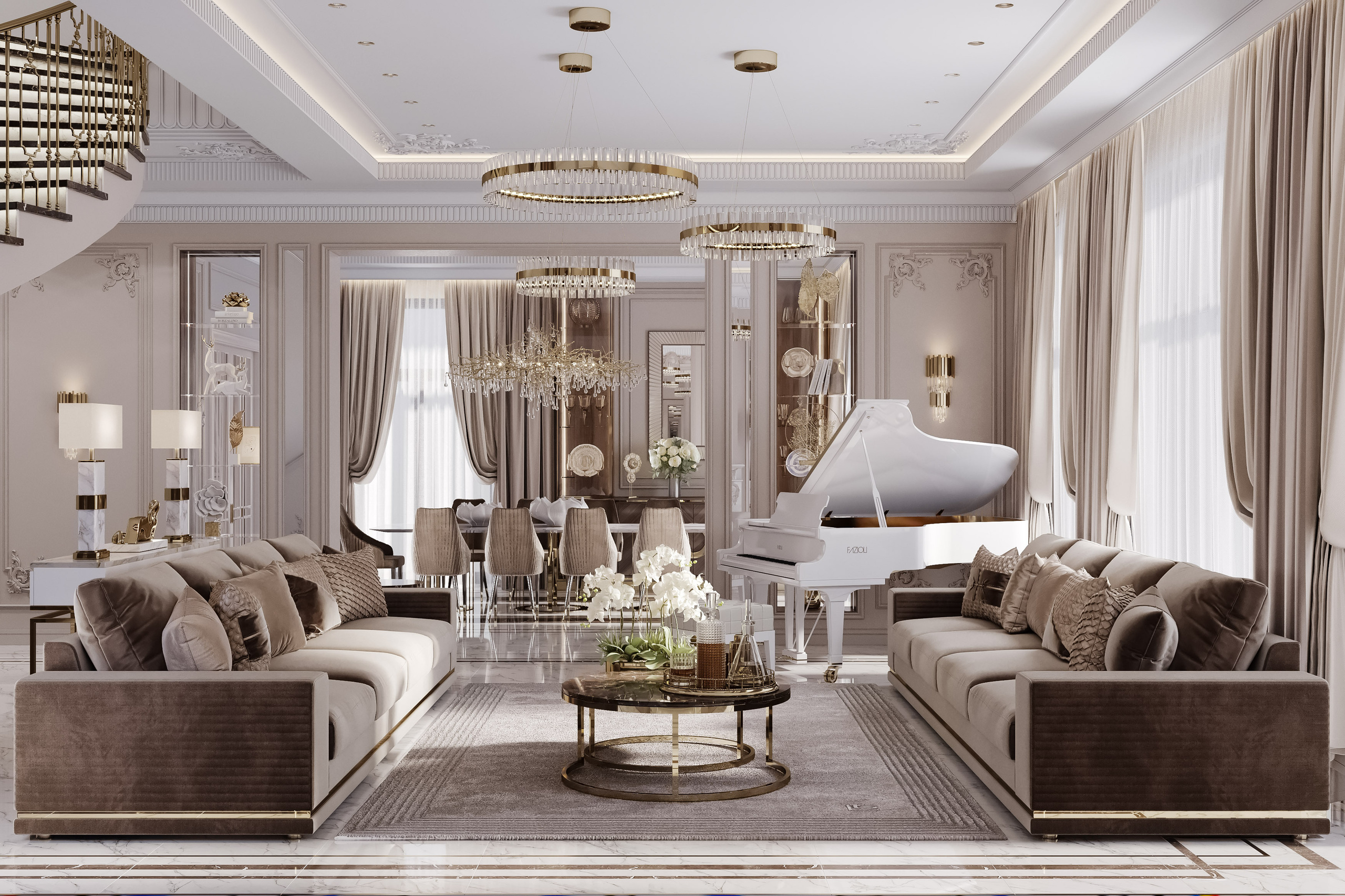 РУБЛЁВКА 500 м². Студия Интерьерного Дизайна Artis Interiors