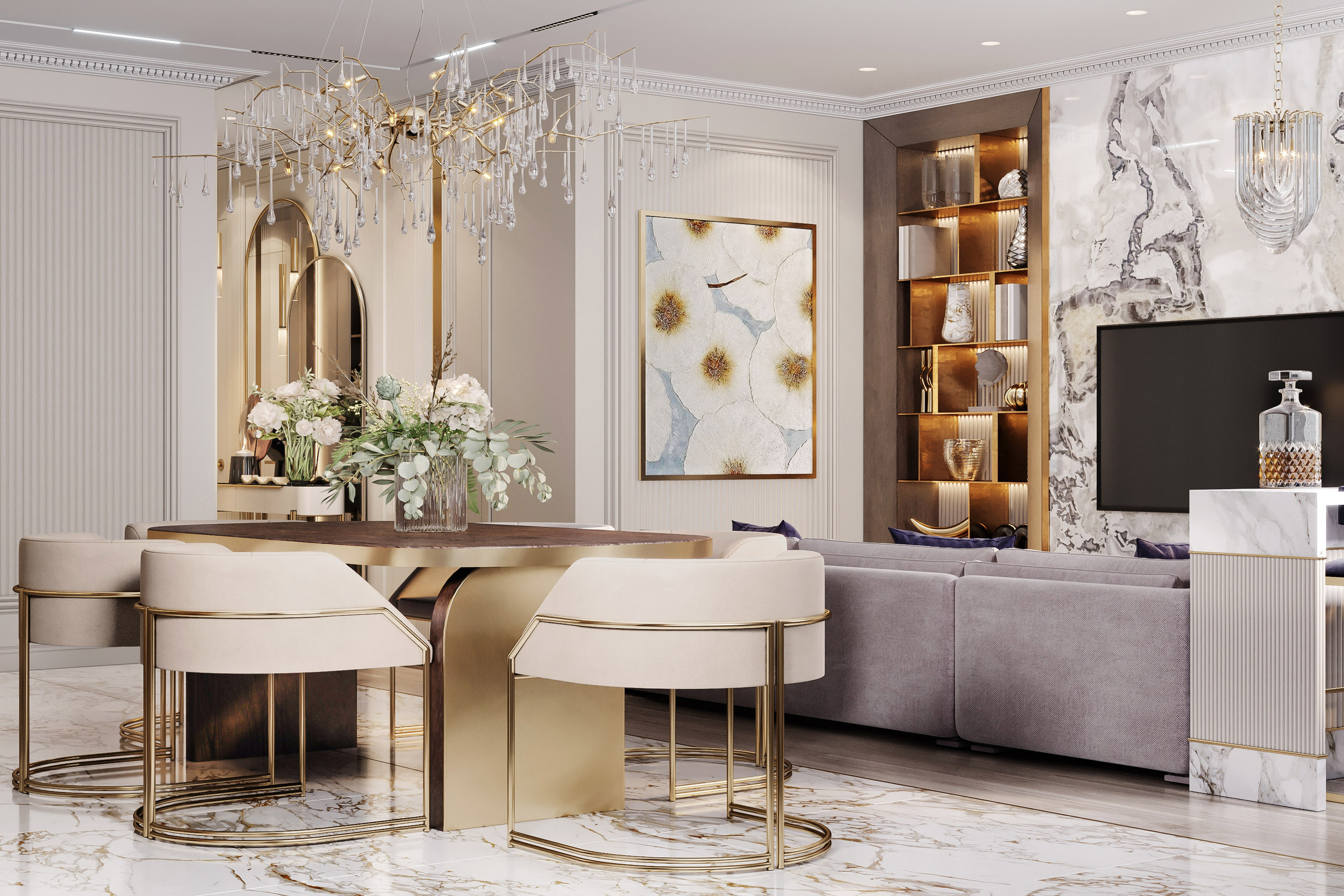 ЖК ЦАРСКАЯ ПЛОЩАДЬ 87 м². Студия Интерьерного Дизайна Artis Interiors