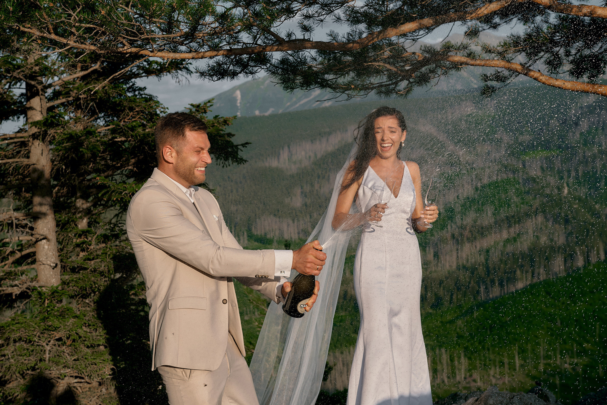 Wedding in mountains. Calgary wedding photo and video. Photographer Andrii Bielikov