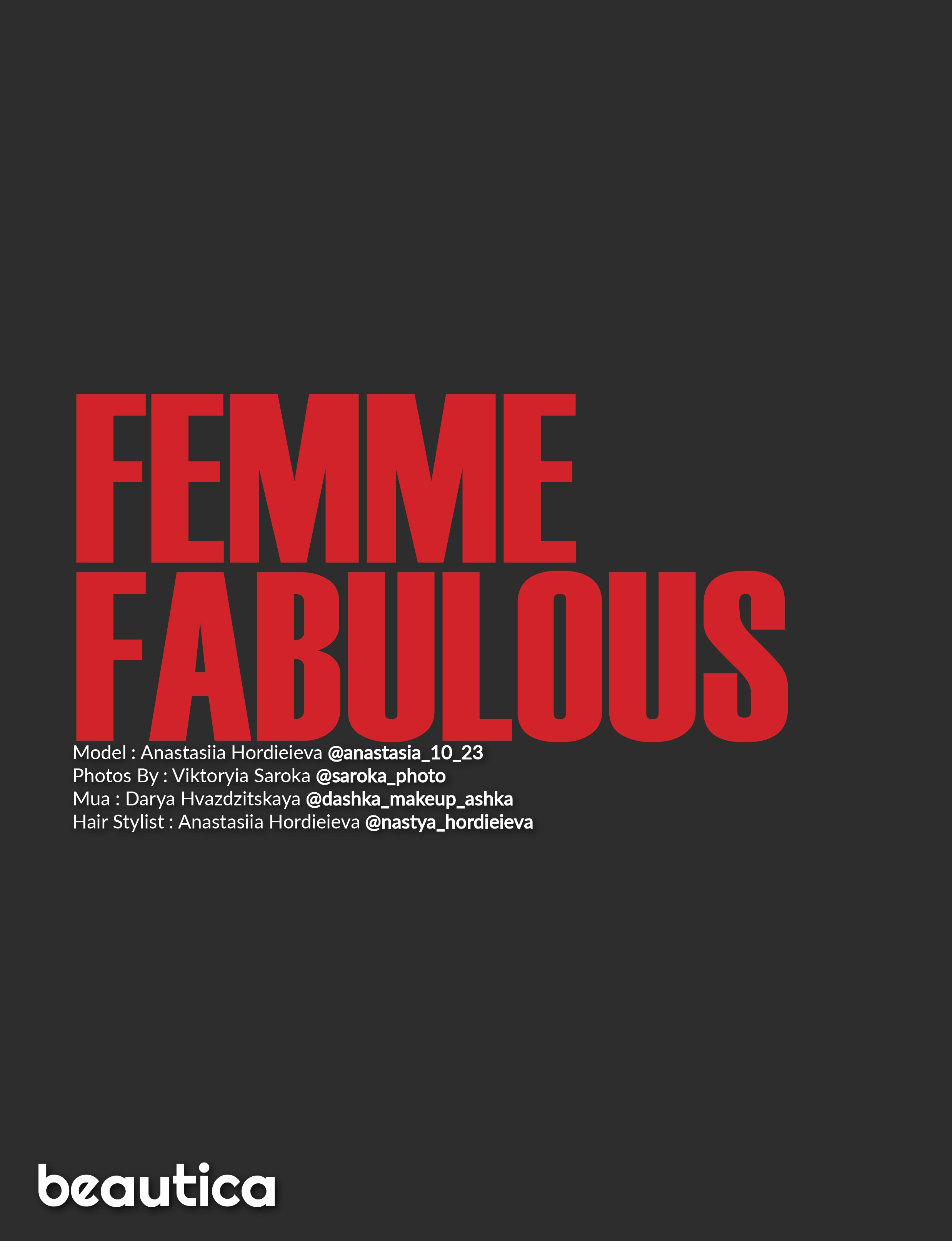 Beautica magazine. Fotograf Vika Saroka