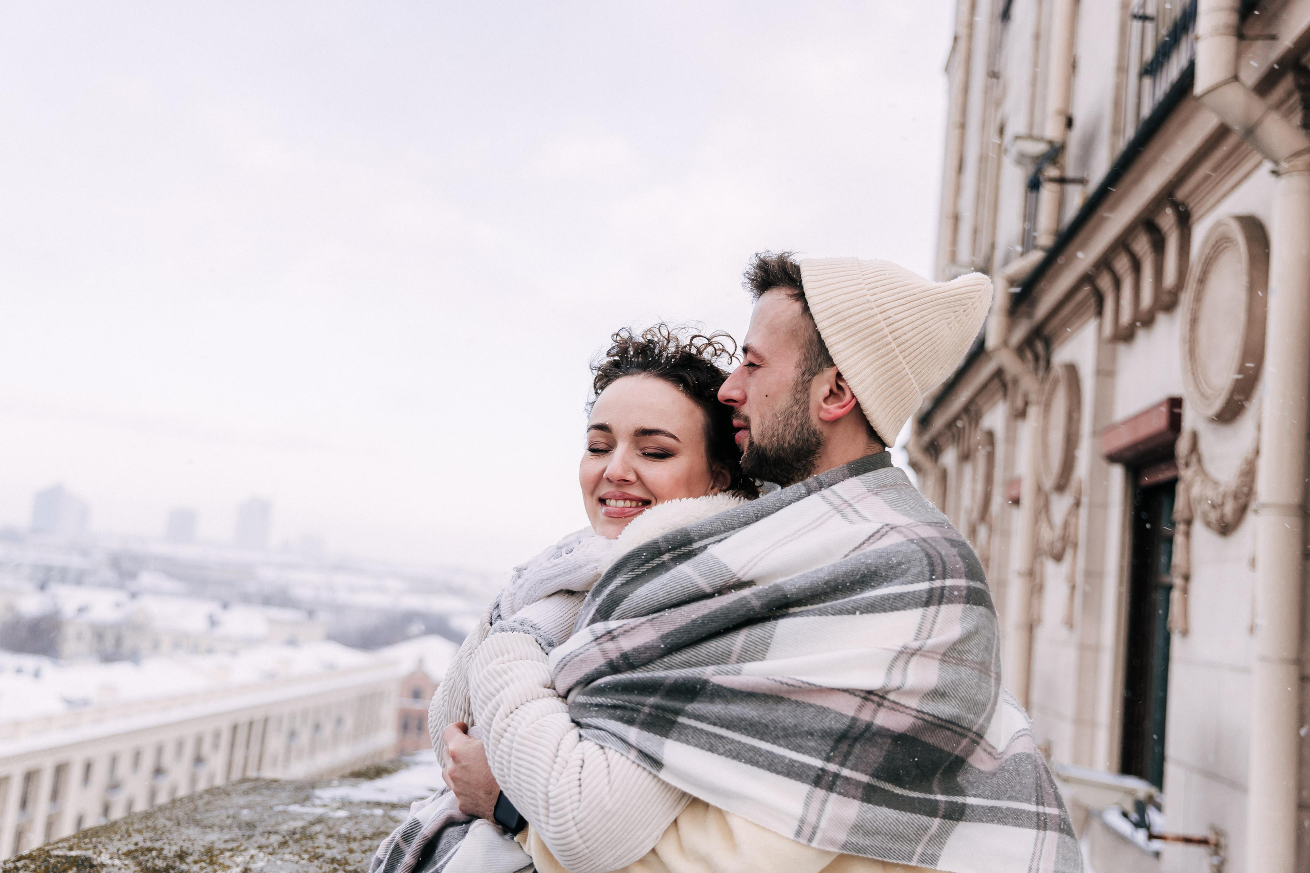 A winter fairy tale in the city center. Wedding and family photographer