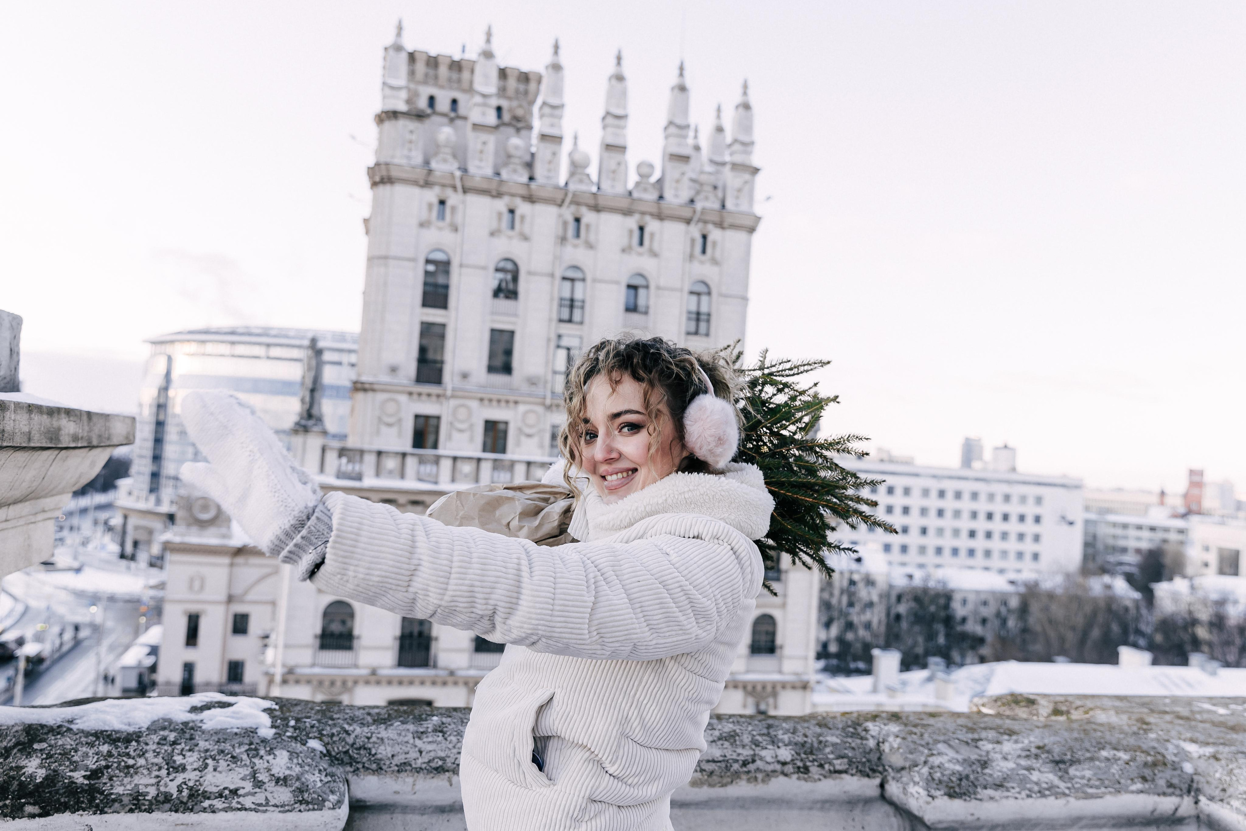 A winter fairy tale in the city center. Wedding and family photographer
