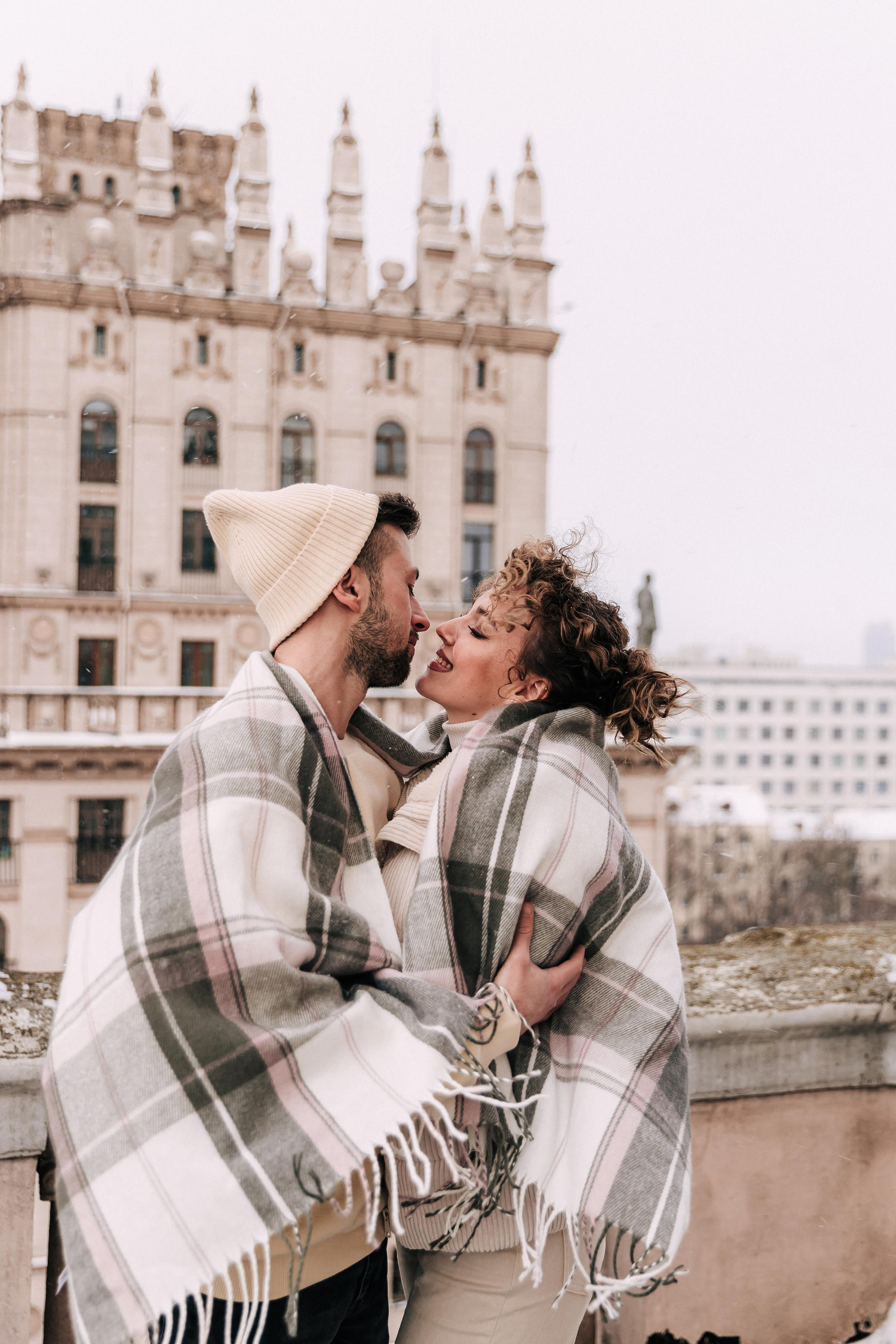 A winter fairy tale in the city center. Wedding and family photographer