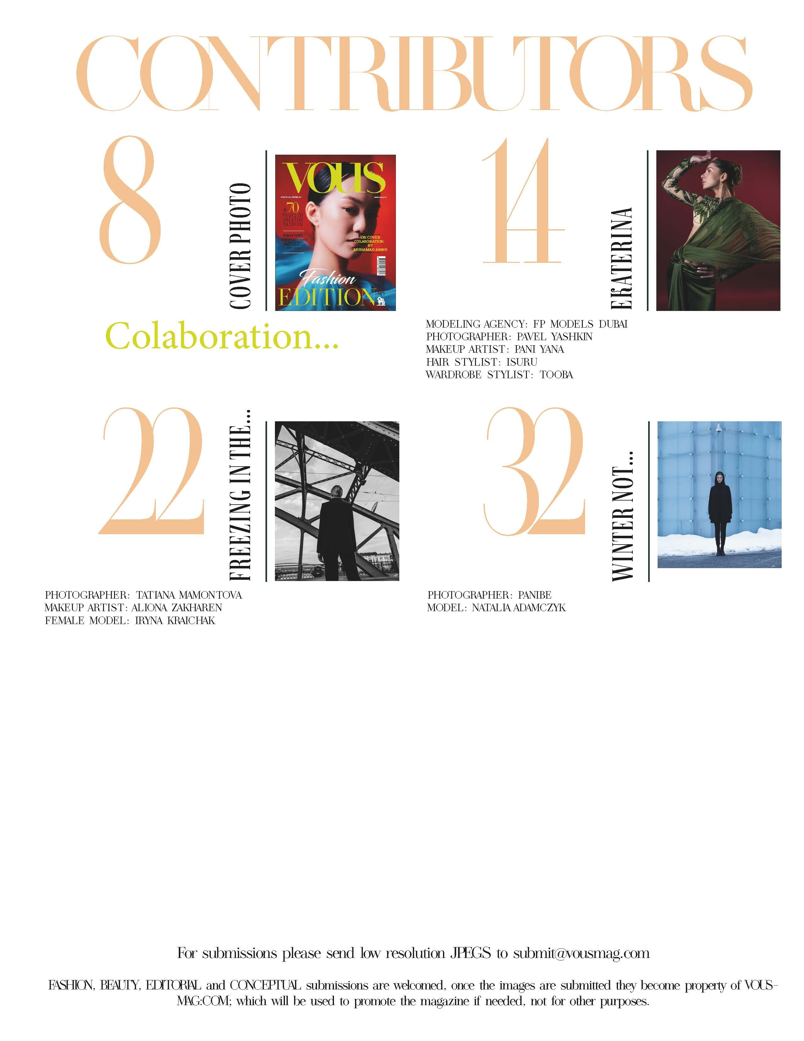 VOUS magazine. Wedding and family photographer