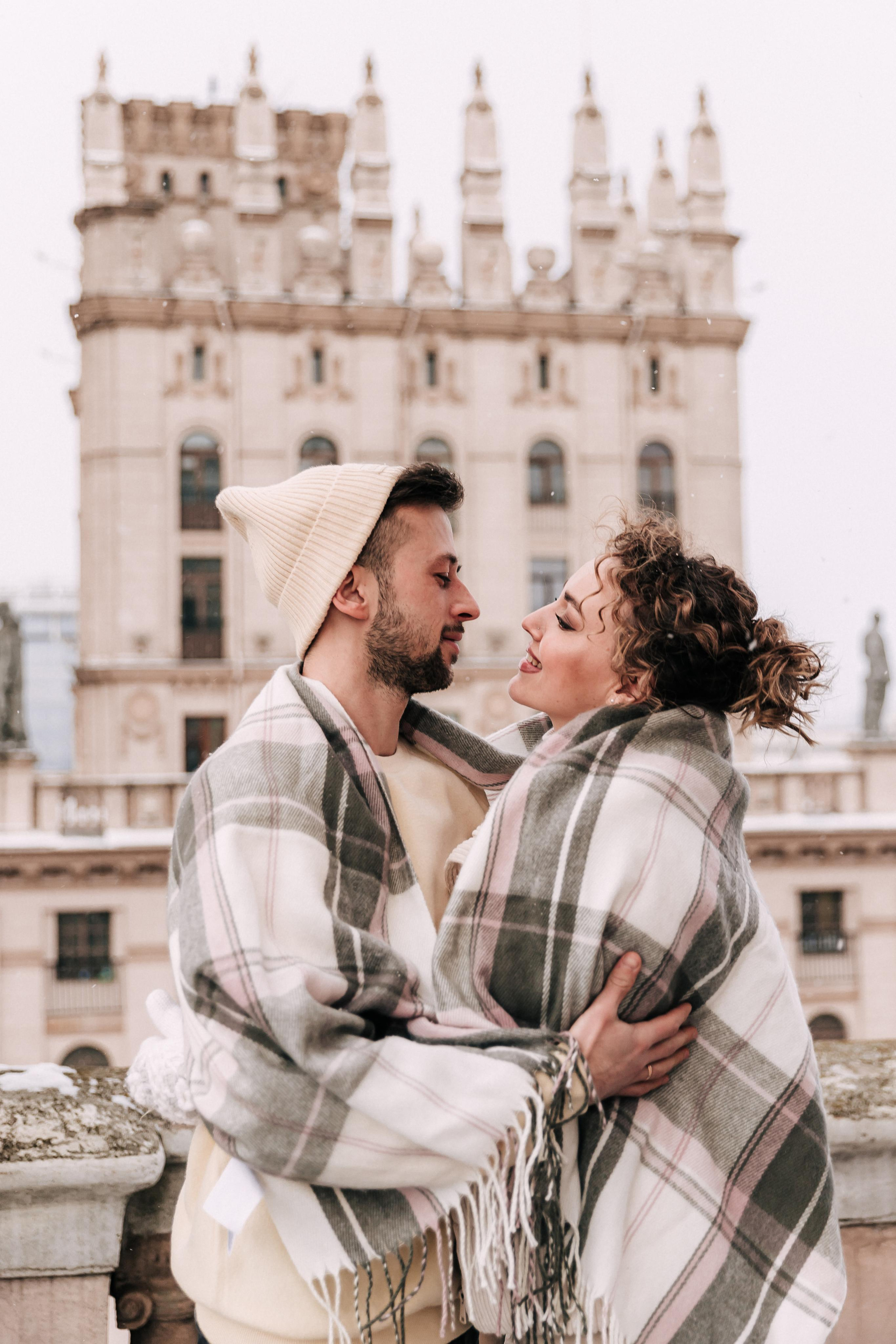 A winter fairy tale in the city center. Wedding and family photographer