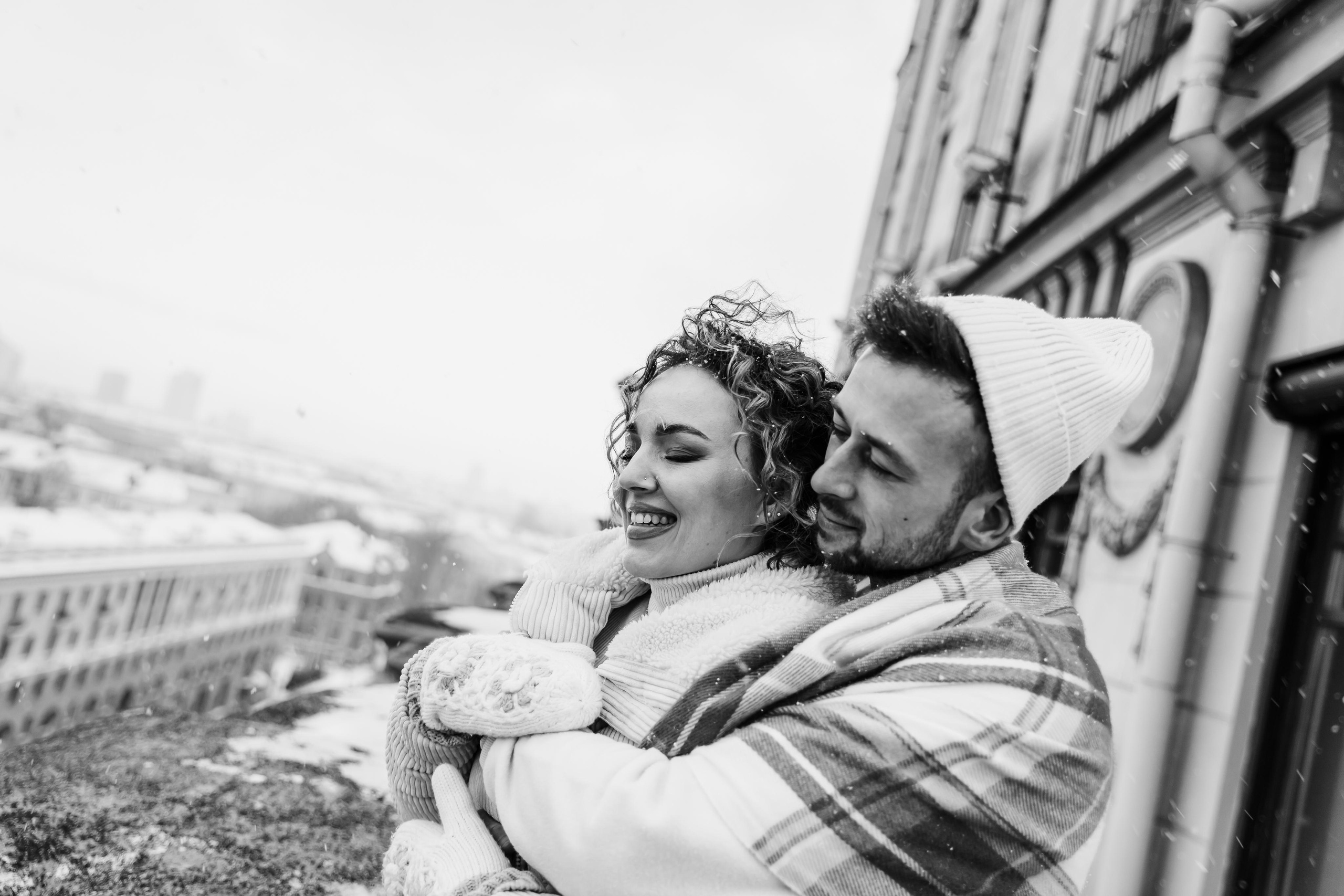 A winter fairy tale in the city center. Wedding and family photographer