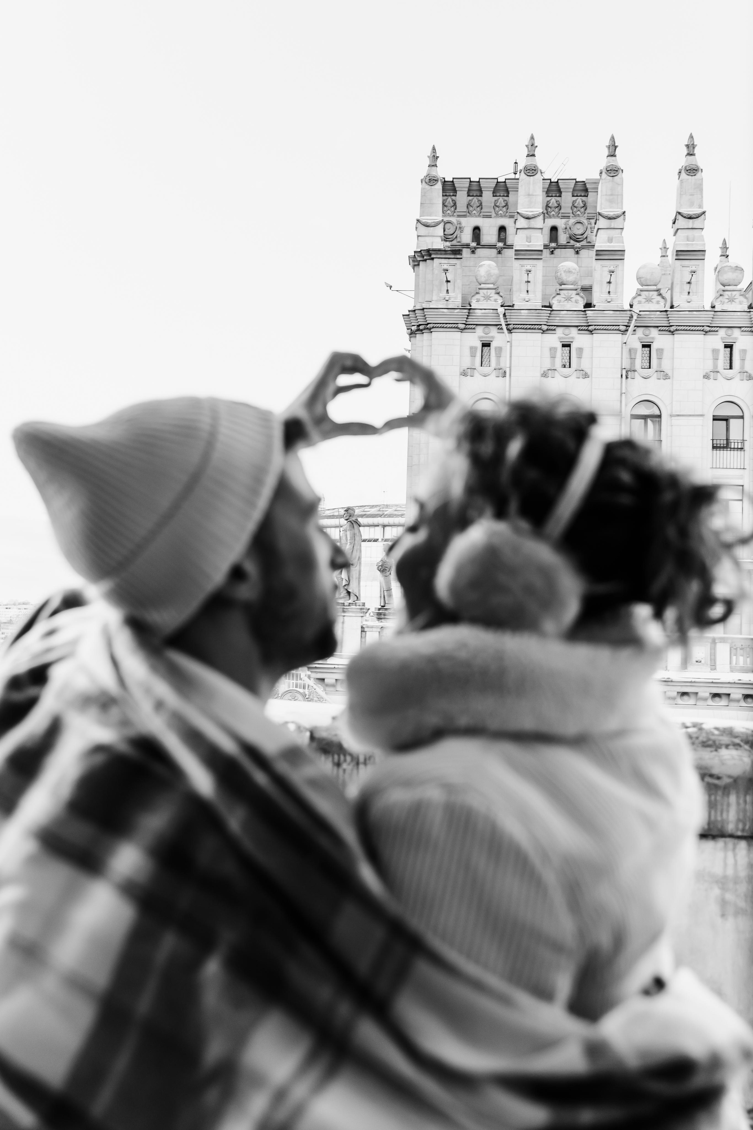 A winter fairy tale in the city center. Wedding and family photographer