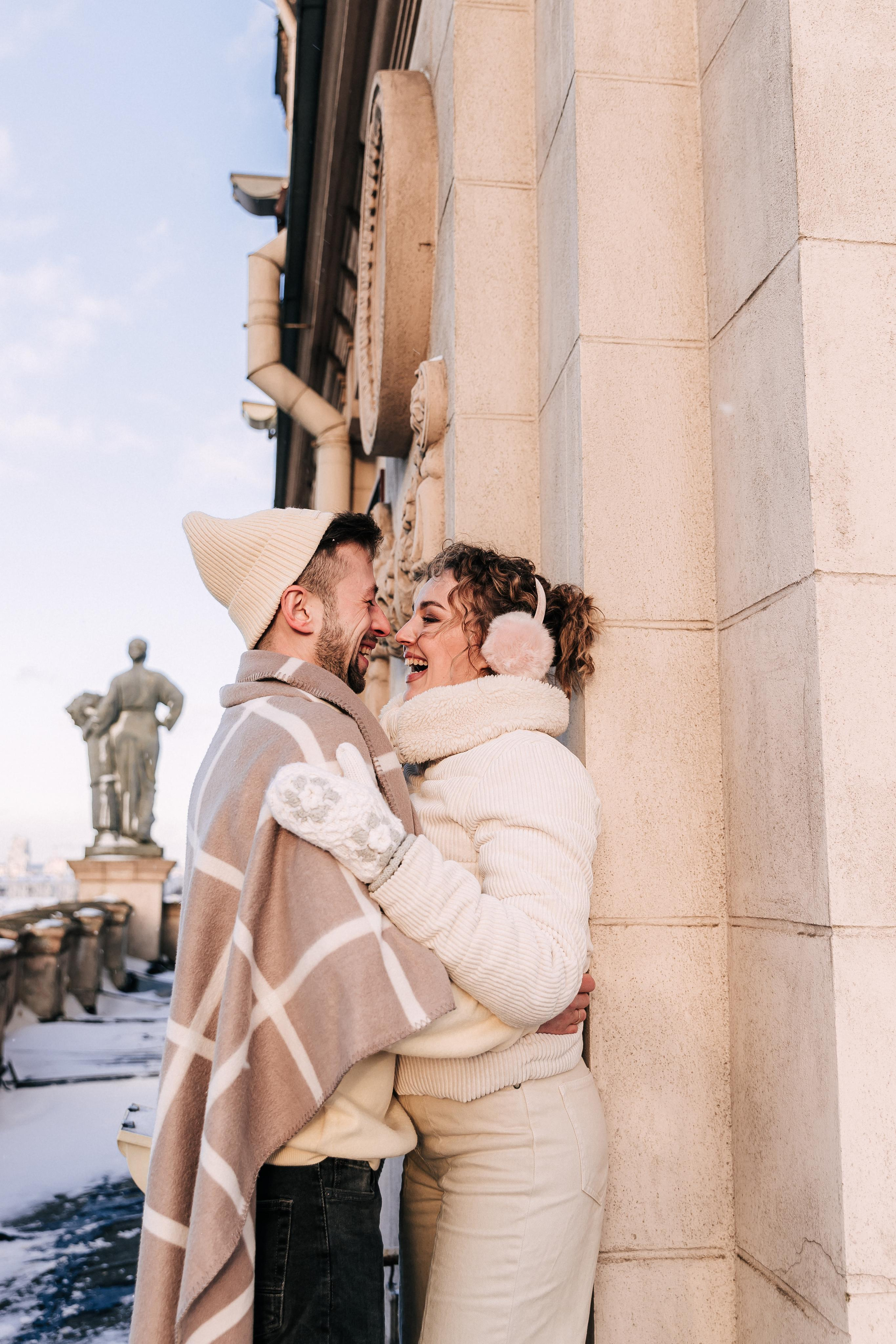 A winter fairy tale in the city center. Wedding and family photographer