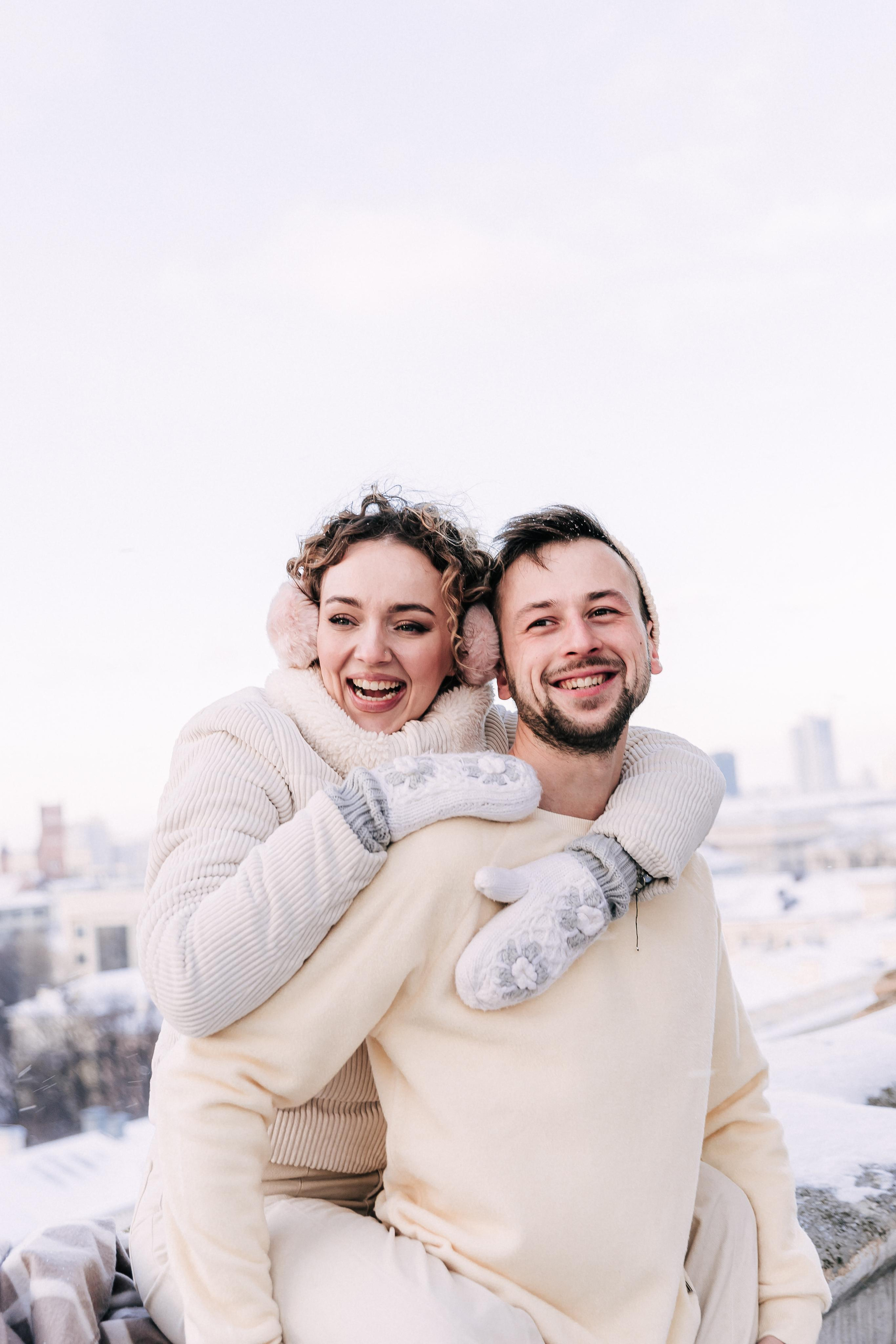 A winter fairy tale in the city center. Wedding and family photographer