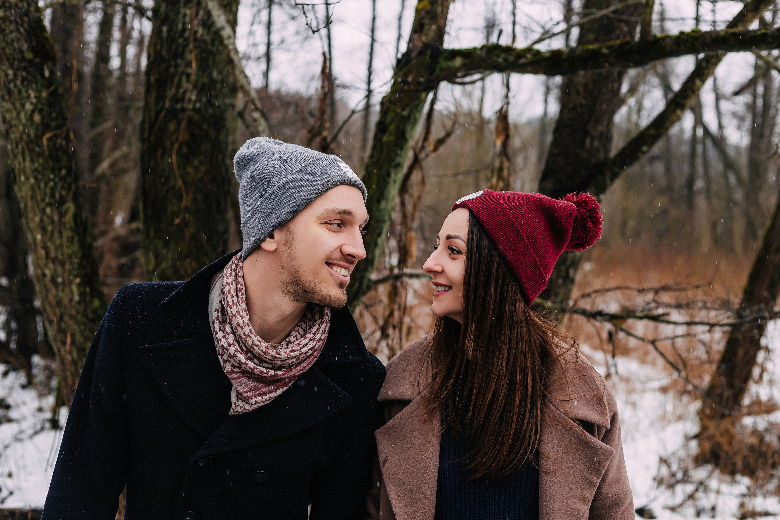 The winter story of Ira and Stas in an unusual hotel. Wedding and family photographer