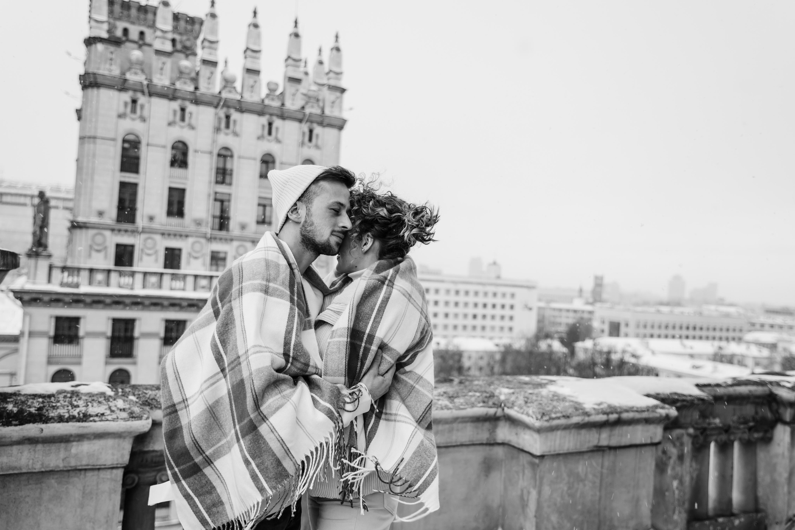 A winter fairy tale in the city center. Wedding and family photographer