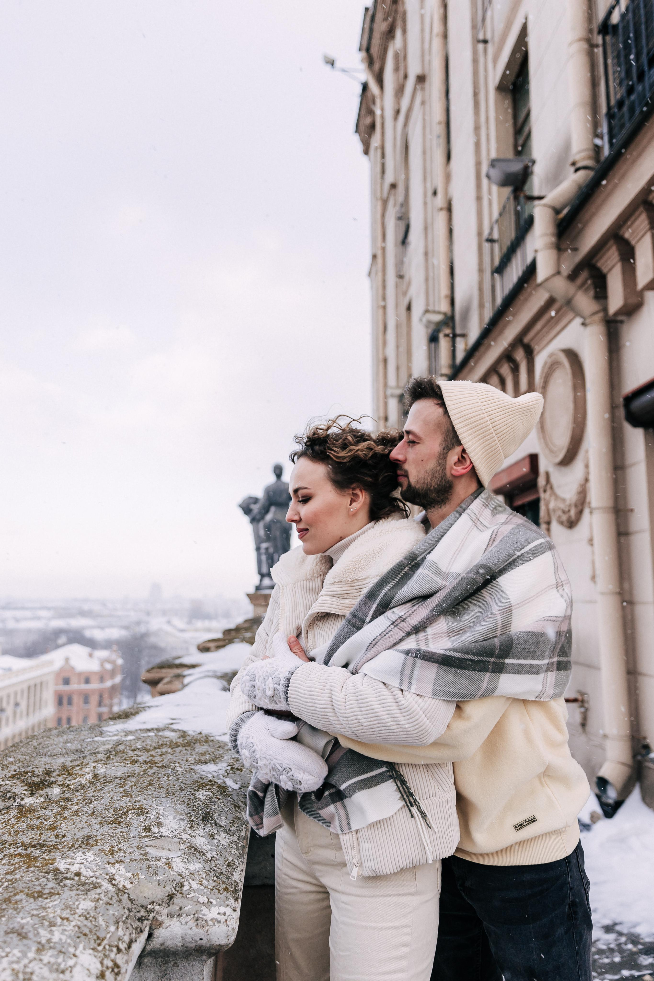A winter fairy tale in the city center. Wedding and family photographer