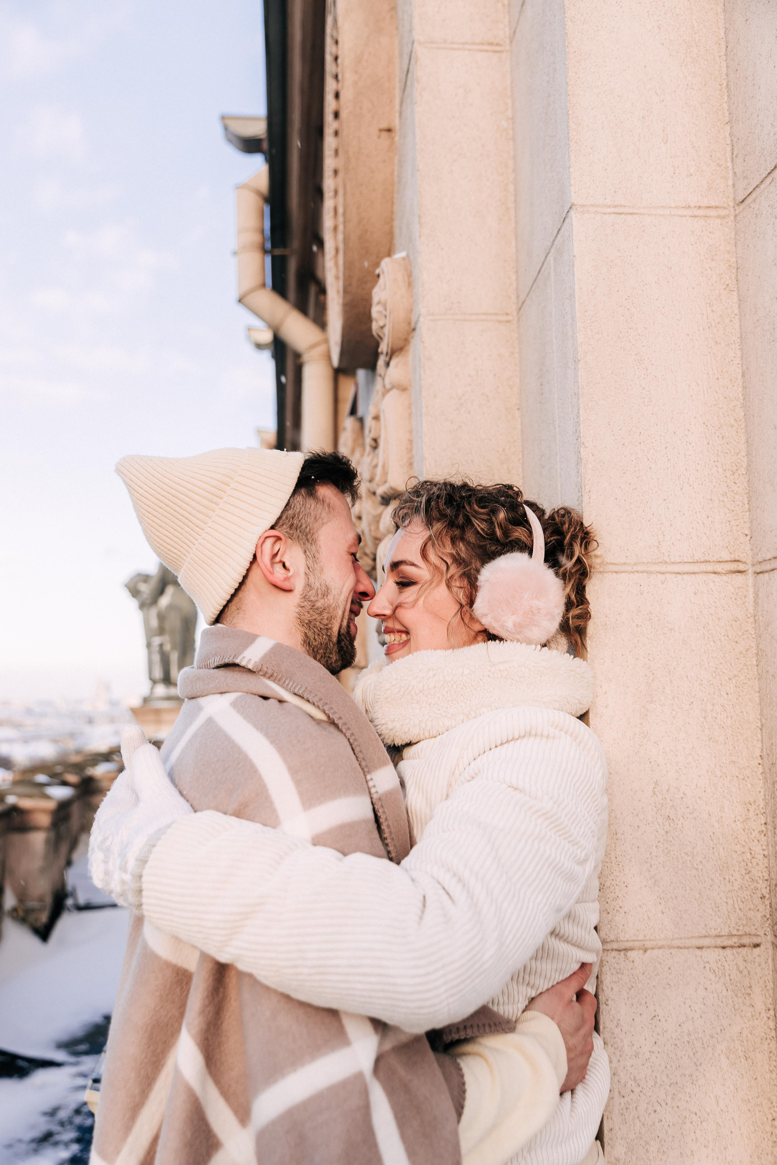 A winter fairy tale in the city center. Wedding and family photographer