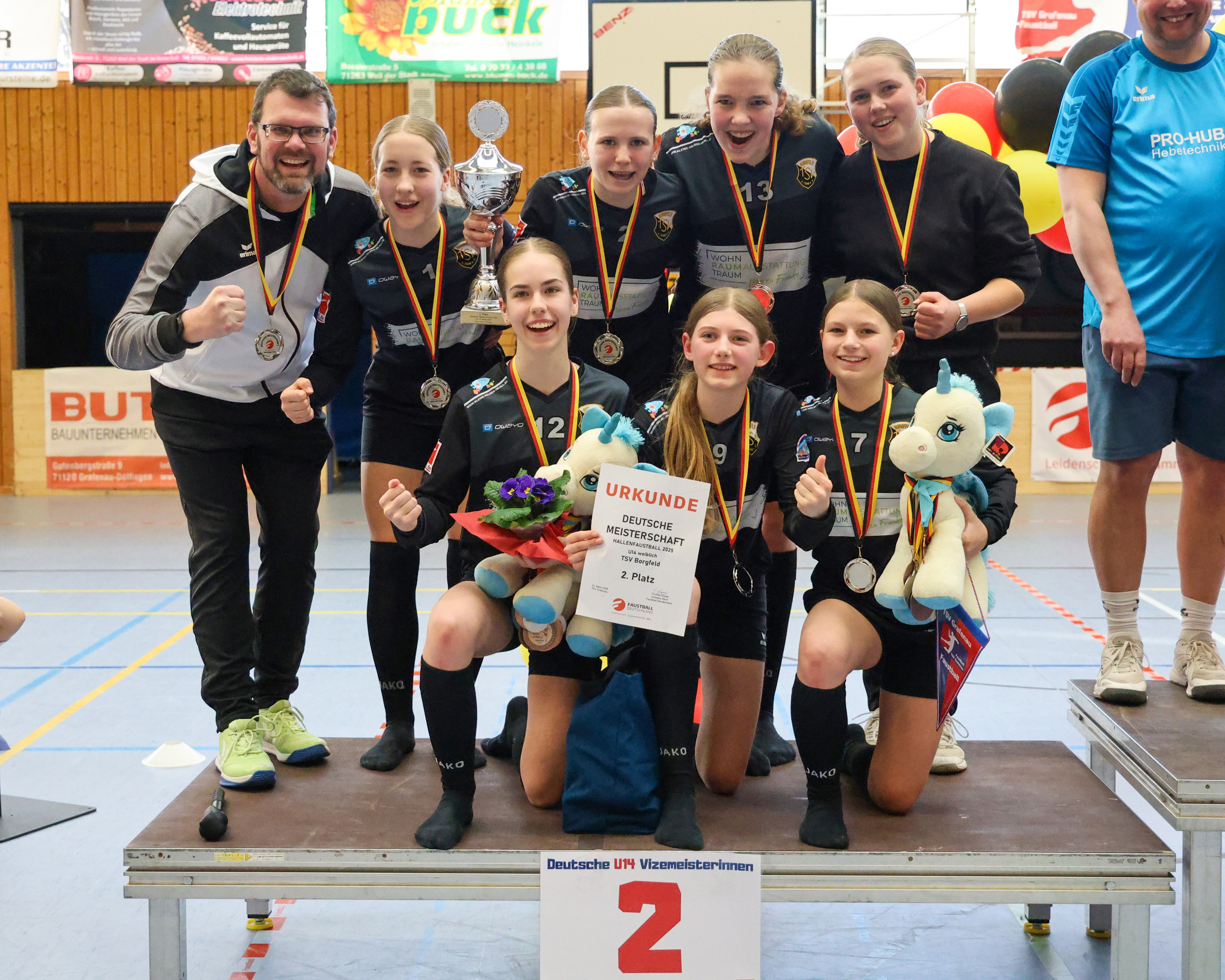 U14-Mädchen des TSV Borgfeld werden Deutscher Vizemeister. TSV Borgfeld Faustball