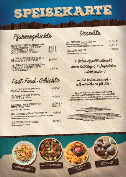 Меню. Рекламное агентство в Германии