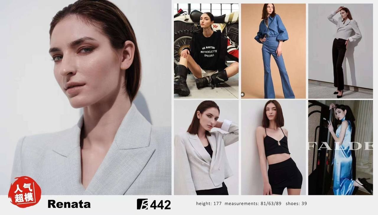 Model comp card collage for portfolio photos for agencies