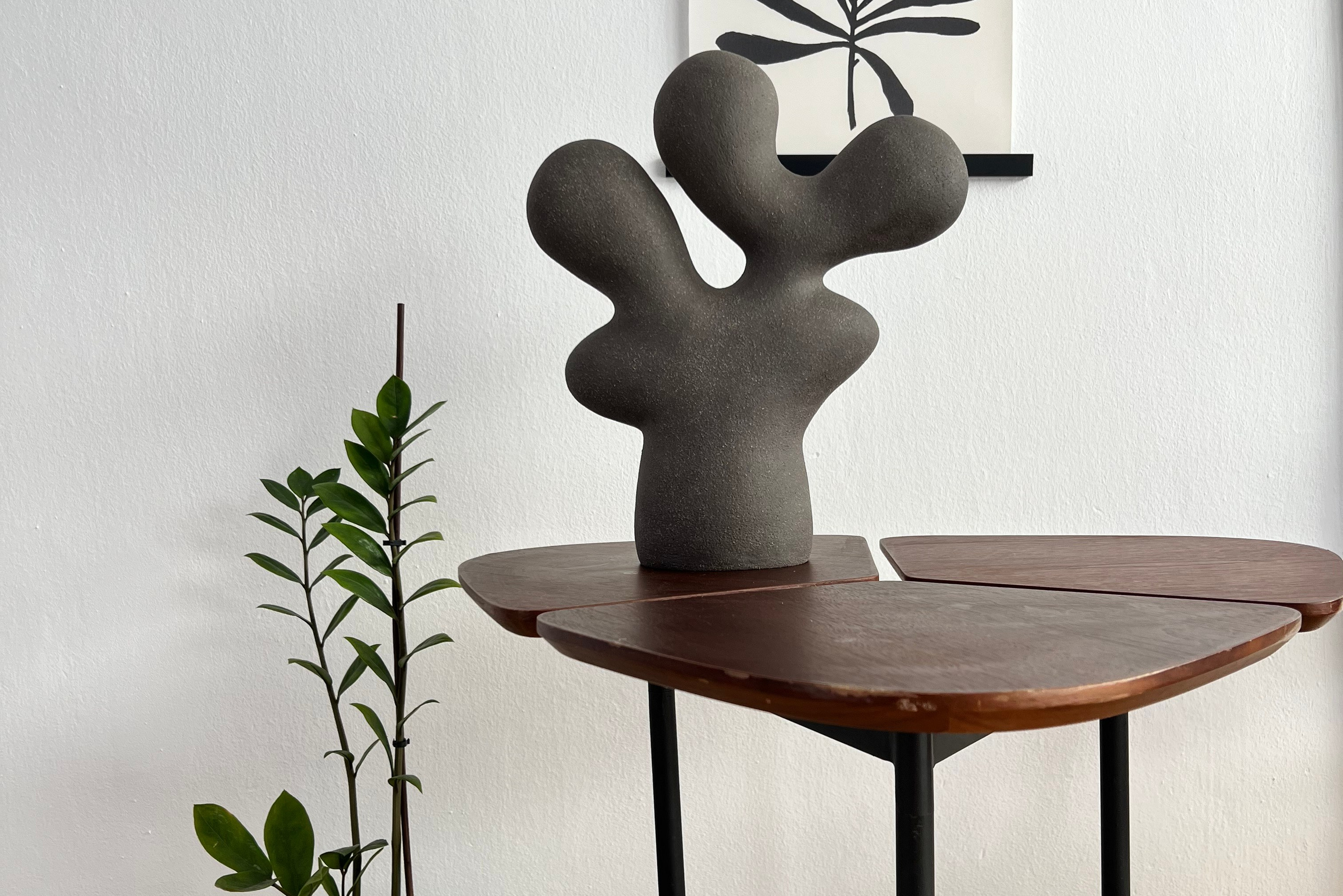 beautiful handmade ceramic vase on the table