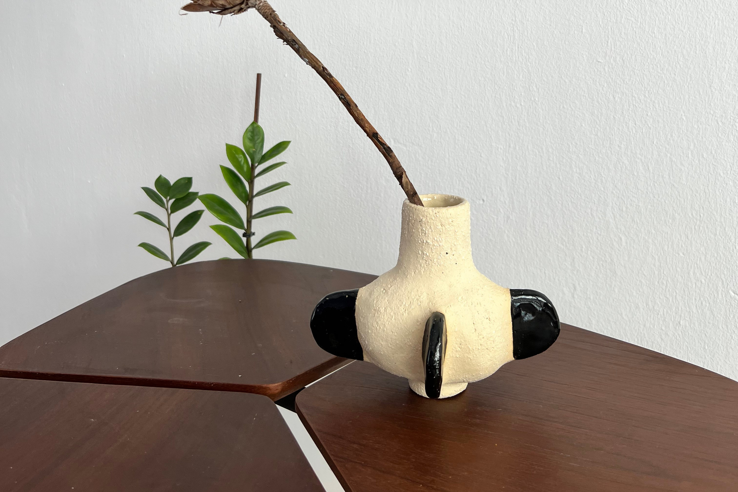 small handmade ceramic vase