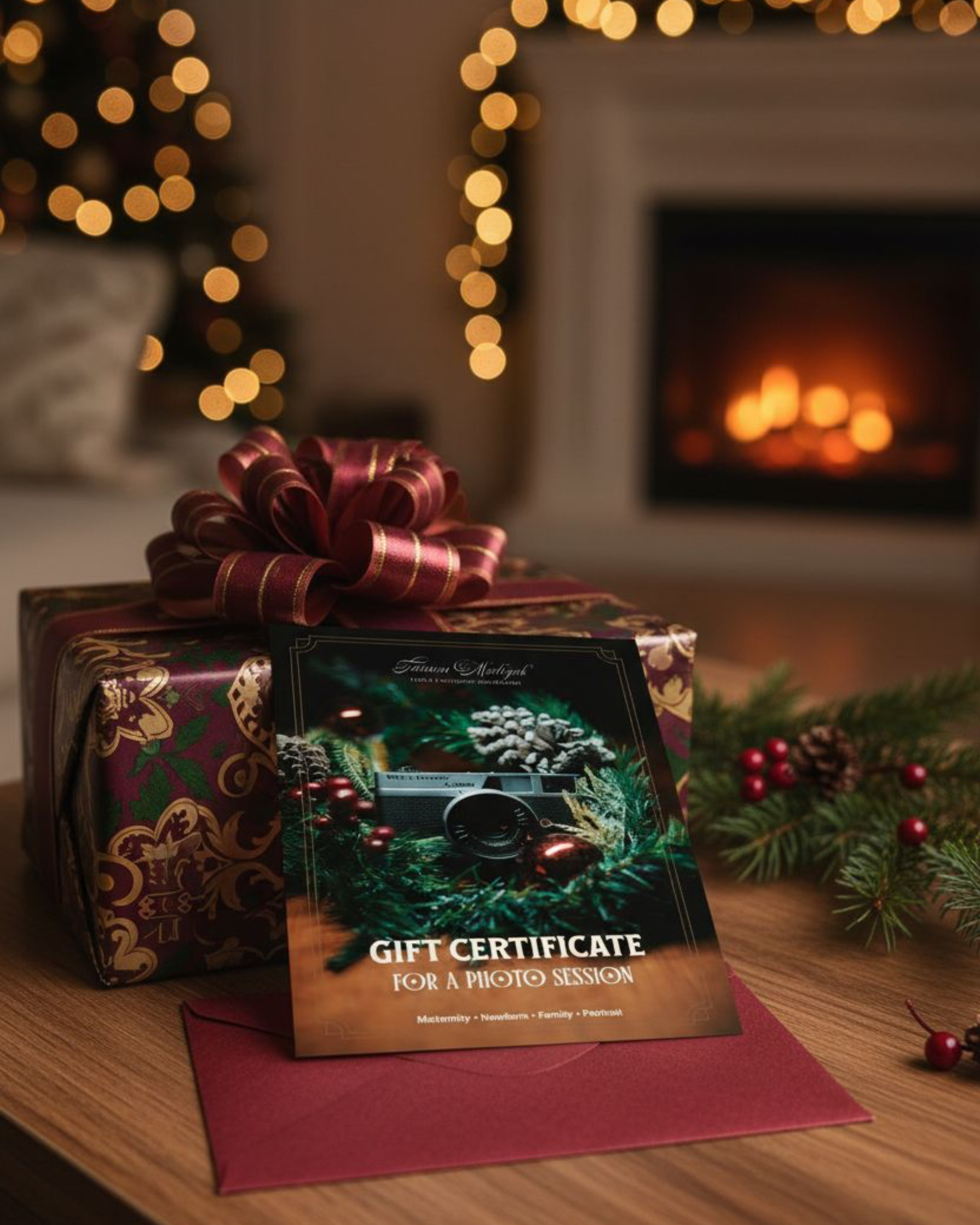 Christmas Photo Shoot in Dresden — Cozy Studio, Dresses & Family Memories. Family & Maternity Photographer in Dresden Tatiana Mudryak