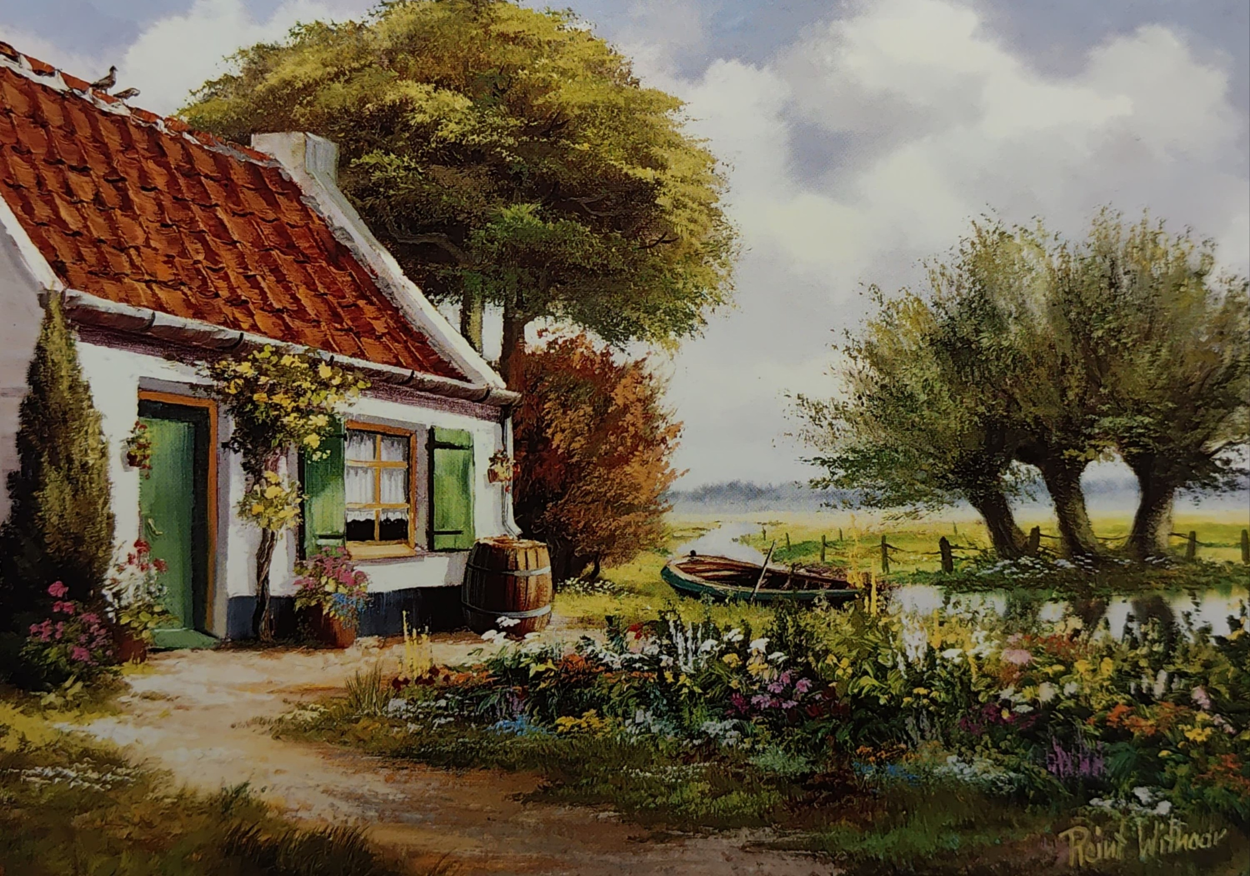 Reint Withaar — Maler bezaubernder Landschaften. Fotografin, Sammlerin von Vintage-Postkarten und Schöpferin von Geschichten an der Schnittstelle zwischen Vergangenheit und Persönlichem. Ir