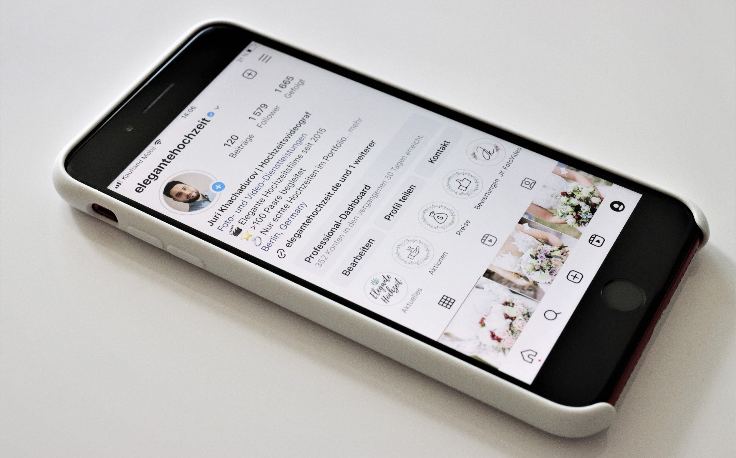 Elegante Hochzeit Instagram