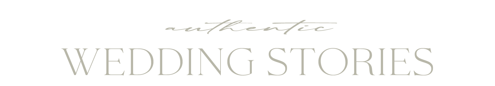 Grafischer Abschnitt mit dem Titel „authentic Wedding Stories“ und Text über die emotionale Hochzeitsbegleitung – vom Getting Ready bis zur Party. Ideal für Storytelling-Ansatz in der Hochzeitsfotografie.